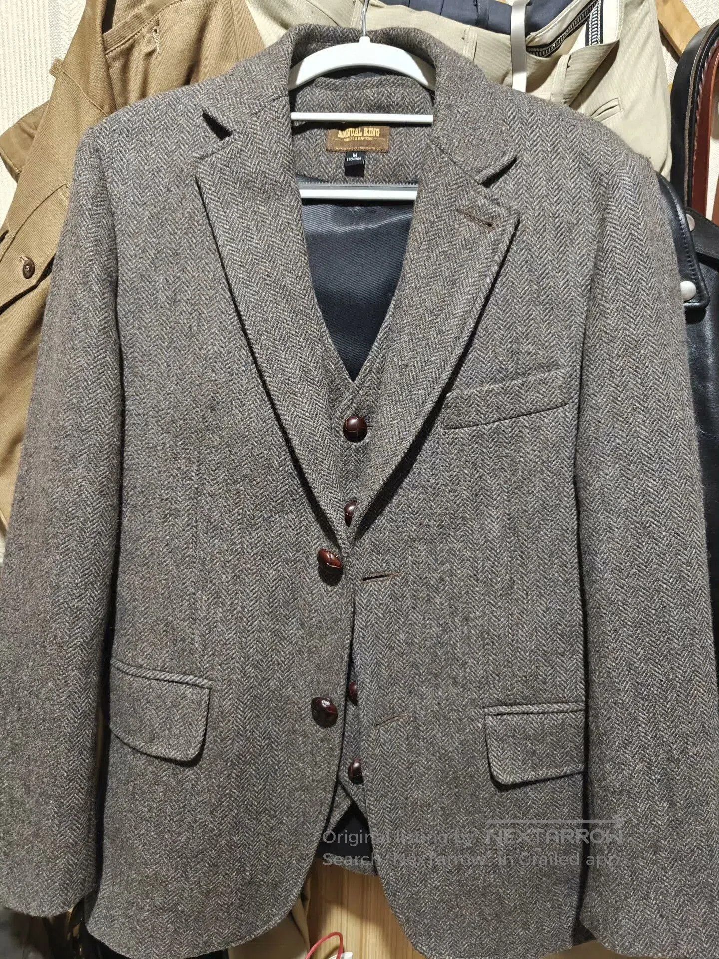 Woolrich Woolen Mills AnnualRing Tweed Suit with Waistcoat. Size US M / EU 48-50 / 2 - 1 Thumbnail