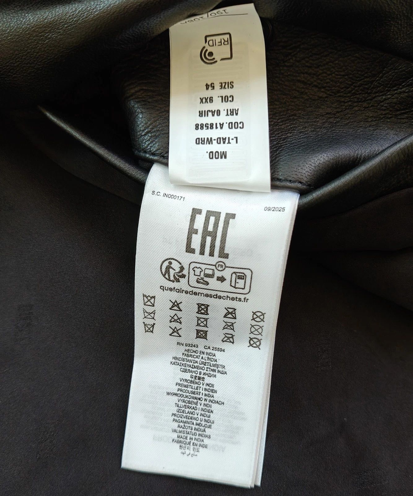 Diesel Diesel logo-embossed leather jacket FTP 5087 Size US L / EU 52-54 / 3 - 8 Thumbnail