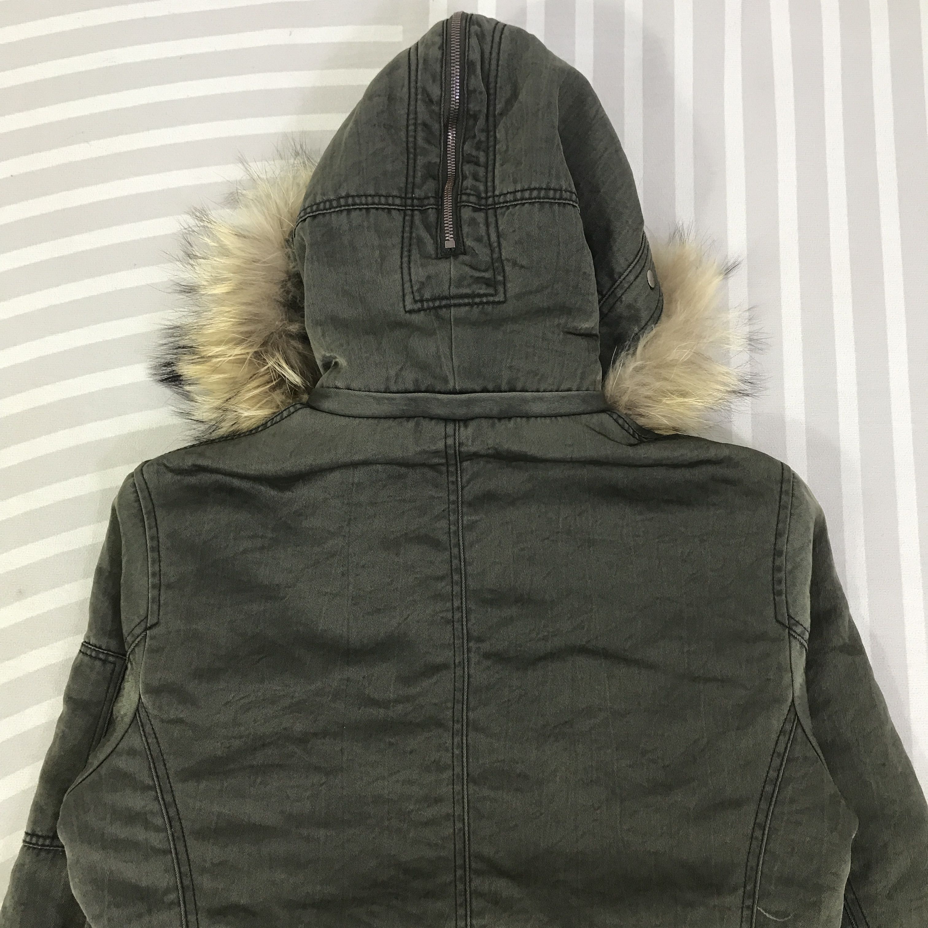 ABAHOUSE Vintage ABAHOUSE Japan Fur Hoodie Bomber Jacket K124B14 Size US M / EU 48-50 / 2 - 4 Thumbnail