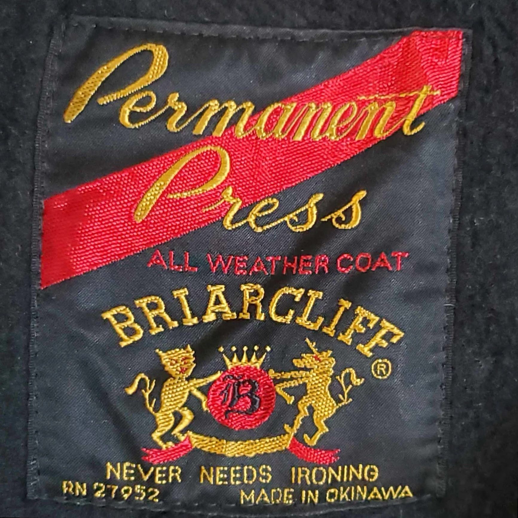 Vintage VTG Briarcliff Trench Coat Jacket R40 Brown Removable Liner Button Front Long Size US XXS / EU 40 - 2 Thumbnail