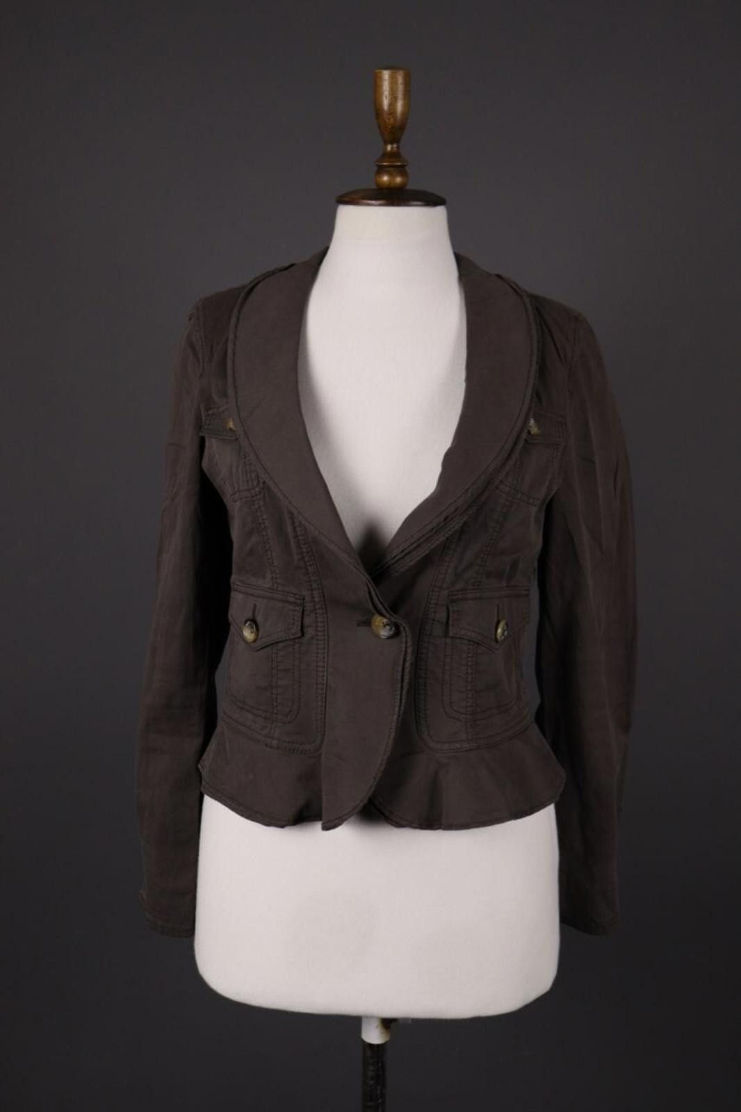 Designer Marc Cain Brown Multipocket Lightweight Blazer Jacket Size 2 Size XS / US 0-2 / IT 36-38 - 1 Thumbnail