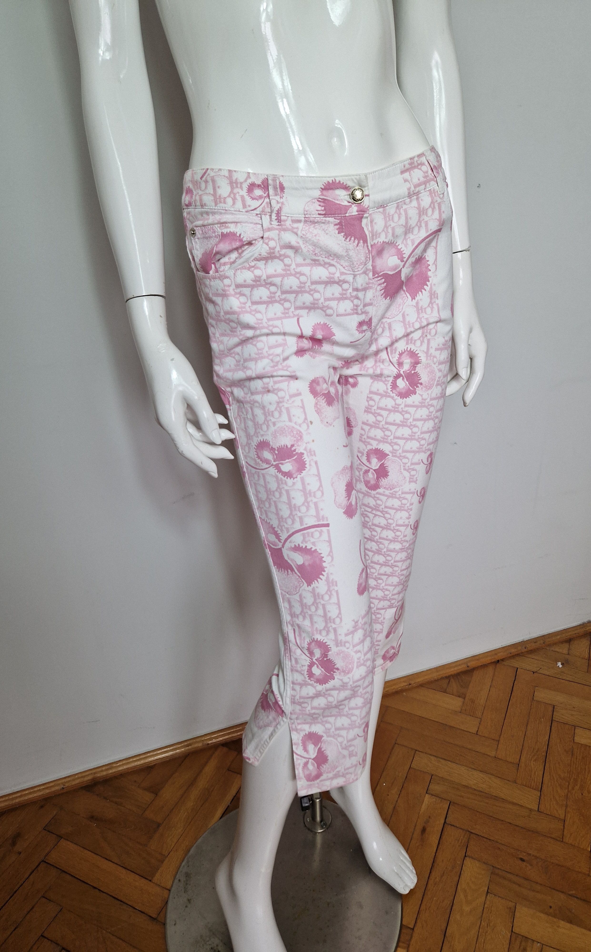 Dior Christian Dior pink monogram 3/4 pants Size 27" / US 4 / IT 40 - 11 Thumbnail
