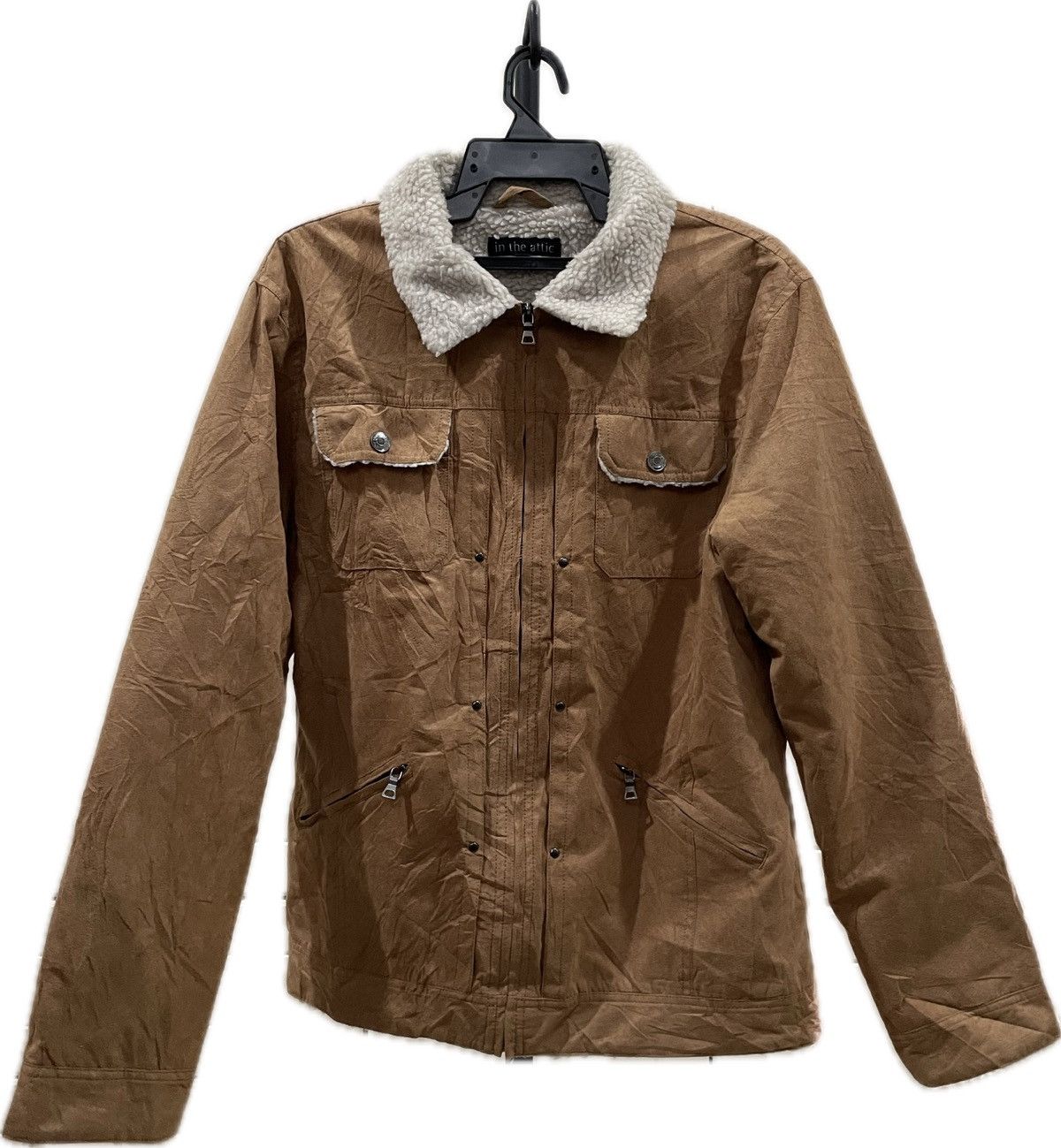 In The Attic × Japanese Brand In The Attic Wool-like Zipper Jacket with Pockets Size US L / EU 52-54 / 3 - 1 Thumbnail