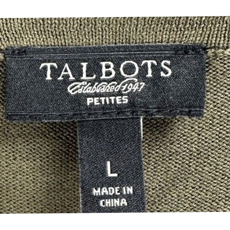 Talbots Talbots Cardigan Sweater Women Large Petite Green Sequin Short Sleeve Button Up Size L / US 10 / IT 46 - 3 Thumbnail