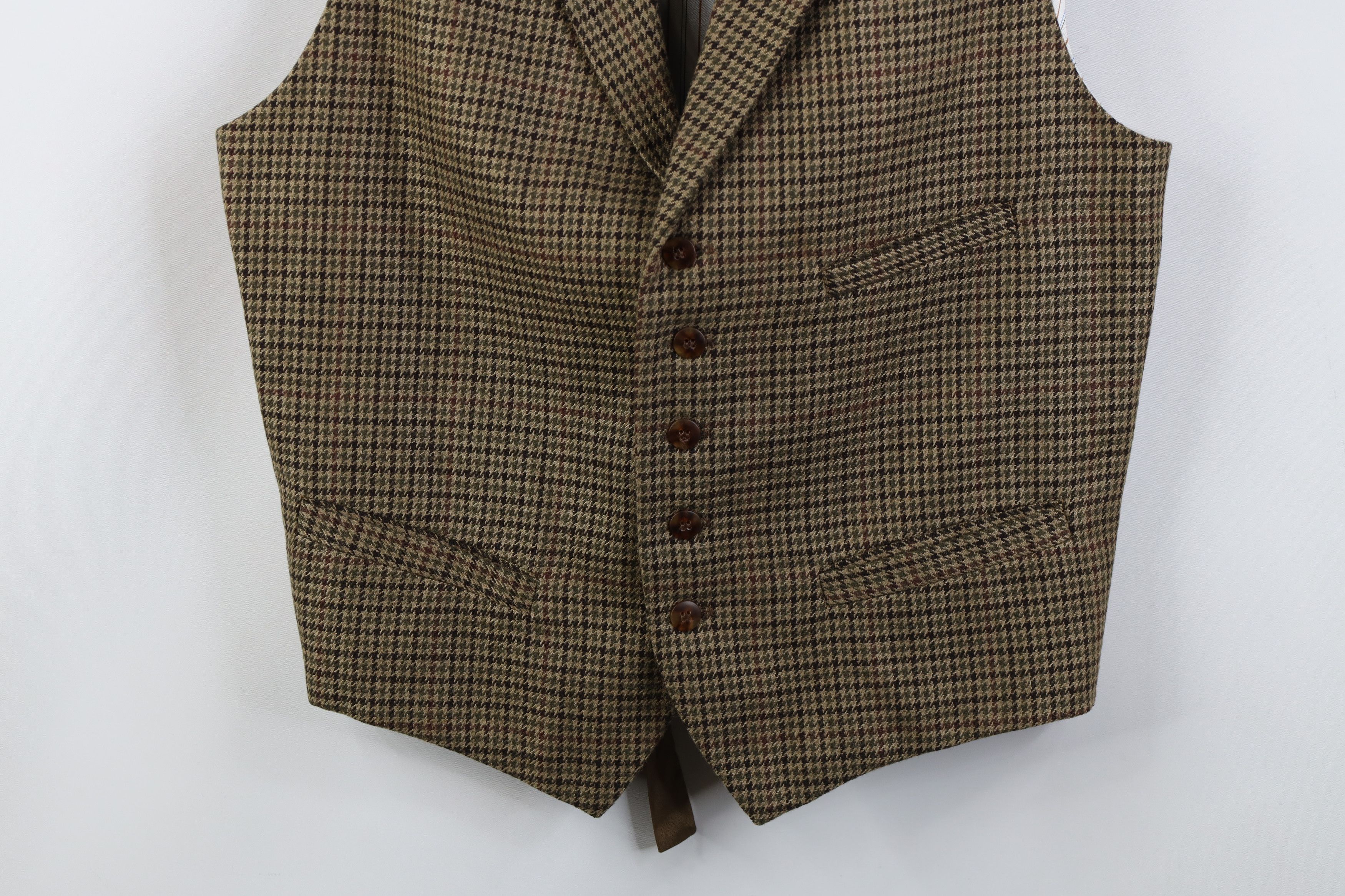 Vintage Vintage 90s Streetwear Back Suit Vest Jacket Houndstooth US Size US M / EU 48-50 / 2 - 3 Thumbnail