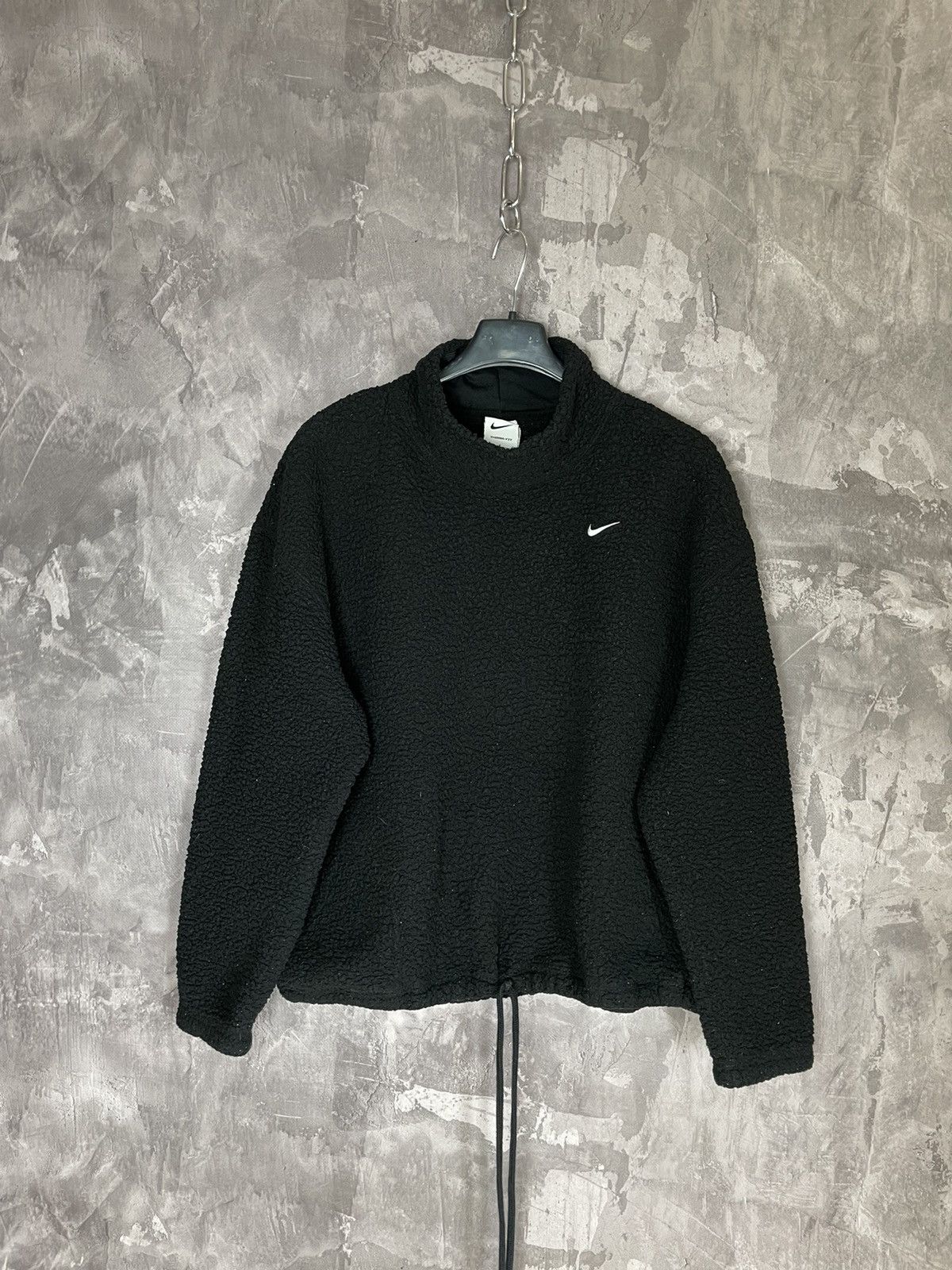 Nike × Vintage NIKE VINTAGE RARE TEDDY BLACK Y2K SWEATSHIRT Y2K Size S / US 4 / IT 40 - 1 Thumbnail