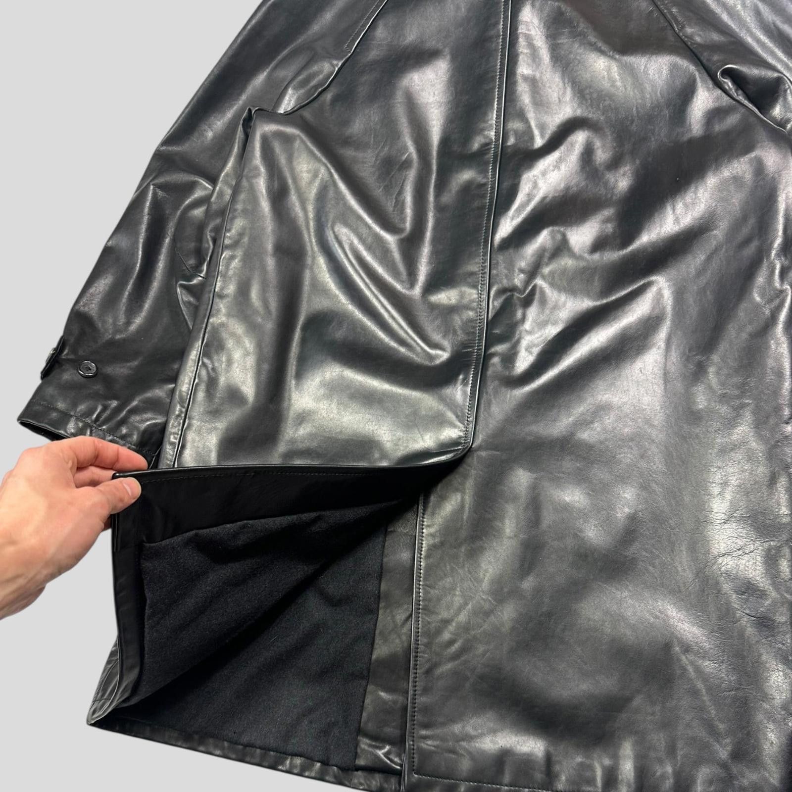 Prada Prada Milano AW98 Gloss Leather & Wool Matrix Trench Coat L Size US L / EU 52-54 / 3 - 8 Thumbnail