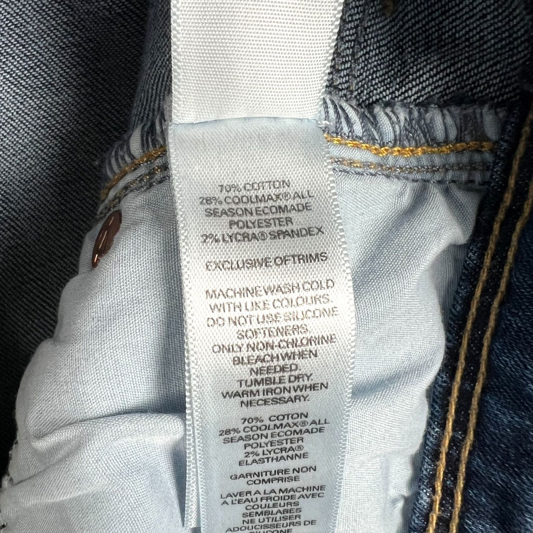 DUER DUER DU/ER L2X Slim Fit Jeans Mens 32x30 Blue Performance Stretch Denim Pants Size US 32 / EU 48 - 4 Thumbnail