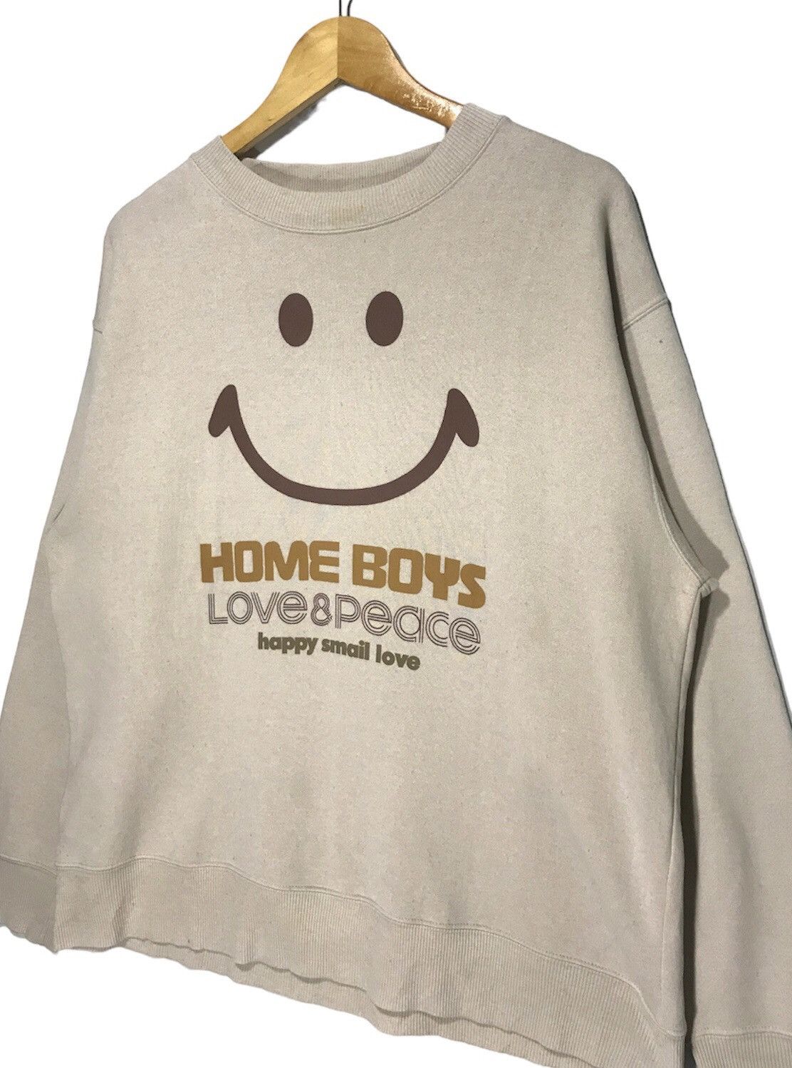 HOMME BOY CO. × Japanese Brand Home Boys Love & Peace Spellout Sweatshirt Size US L / EU 52-54 / 3 - 3 Thumbnail
