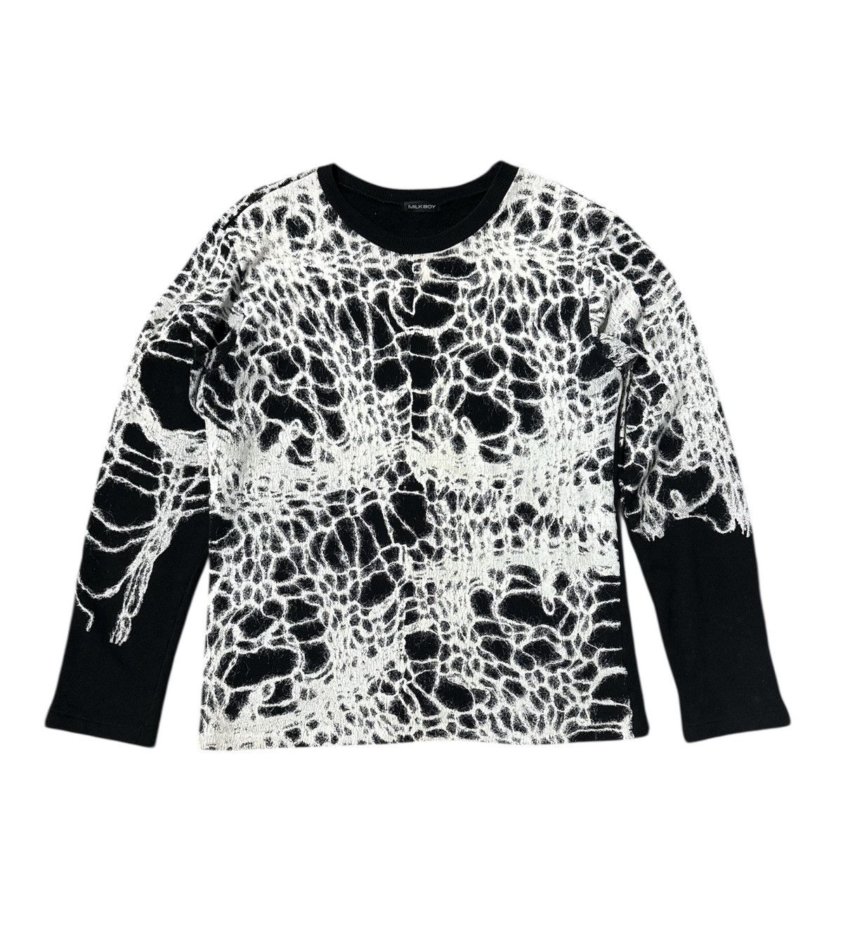 If Six Was Nine 2000s Milkboy 'SPIDER-WEB' Pattern long sleeve Size US M / EU 48-50 / 2 - 1 Thumbnail
