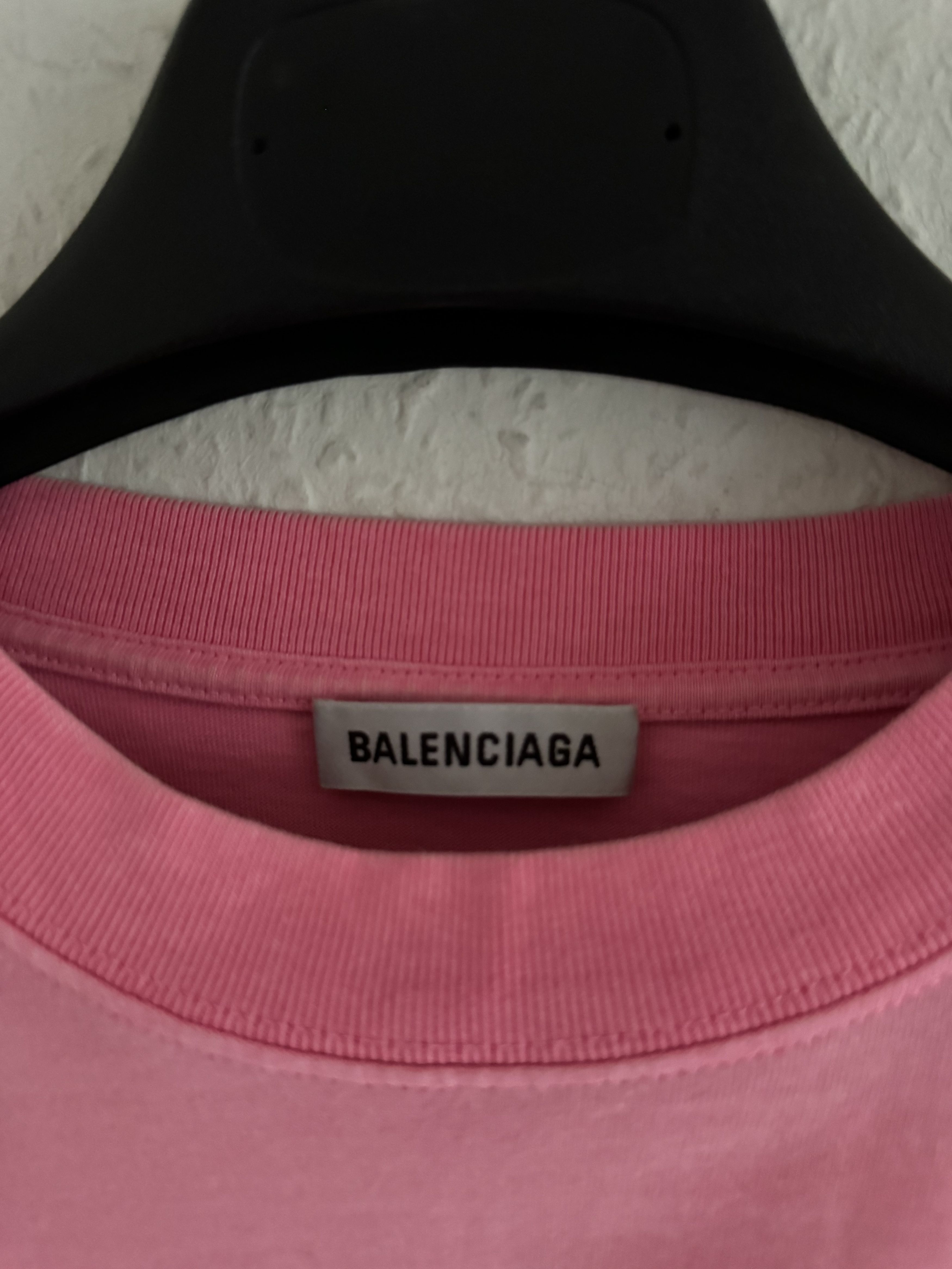 Balenciaga Campaign Logo Tee Pink Size US S / EU 44-46 / 1 - 11 Thumbnail