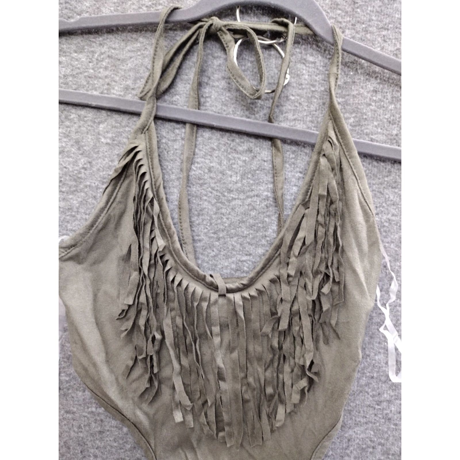 Olive Codigo Fringe Bodysuit Women's Olive Gray S Size S / US 4 / IT 40 - 2 Thumbnail