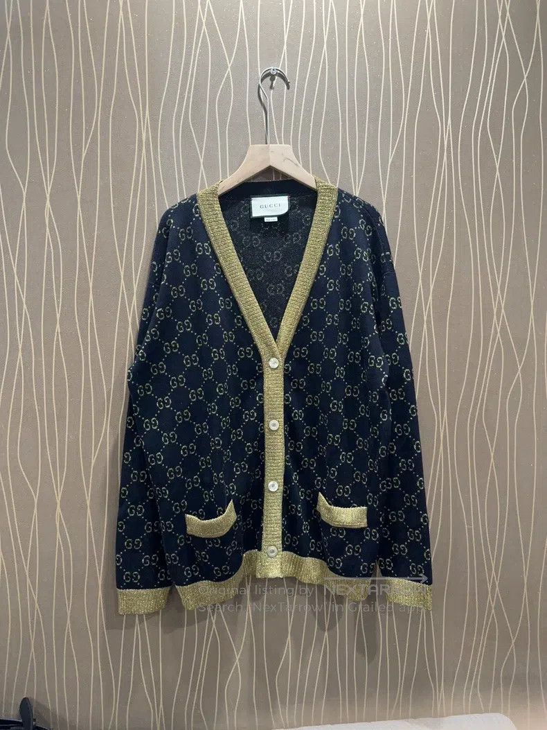 Gucci Gucci Gold thread cardigan coat Size M / US 6-8 / IT 42-44 - 1 Thumbnail