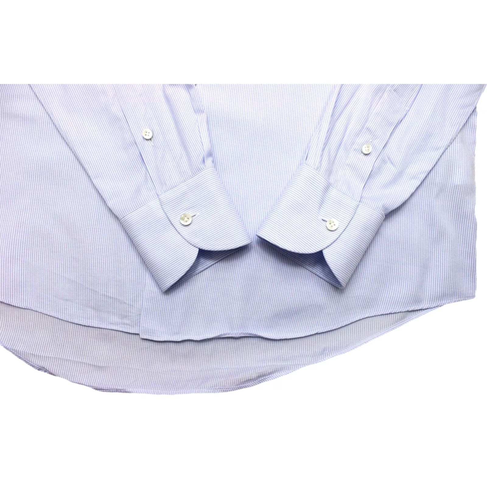 Suitsupply SUITSUPPLY Custom Made Slim Fit Shirt Men's 39 / 15 1/2 Pinstriped Spread Blue Formal Business Size 40R - 5 Thumbnail