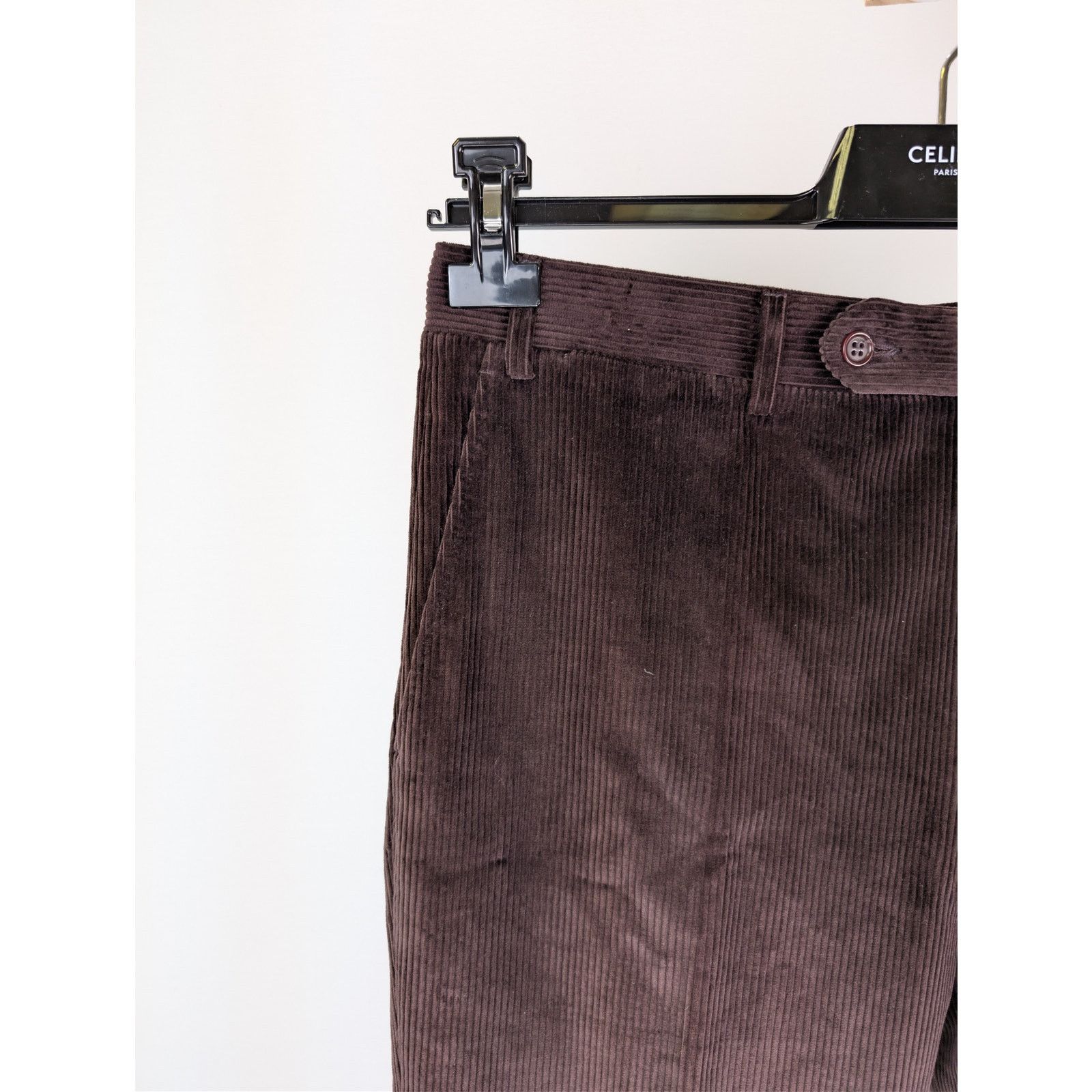 Canali o1rshd1 CC20 Corduroy Stretch Cotton Pants in Chocolate Size US 32 / EU 48 - 5 Thumbnail