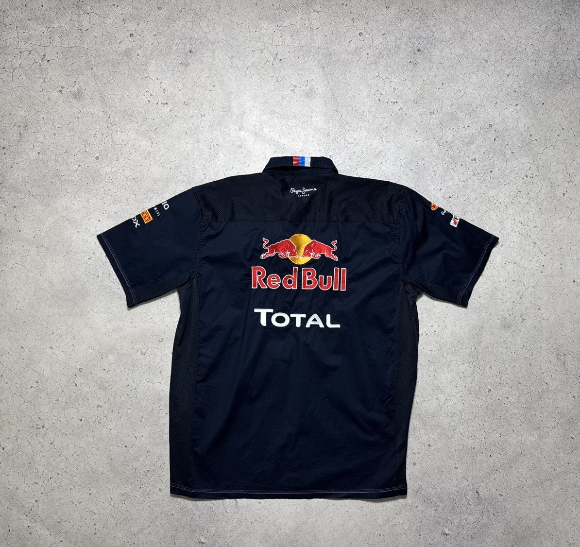 Red Bull Red Bull Pepe Jeans Racing Short Sleeve Button Shirt Size US XXL / EU 58 / 5 - 8 Thumbnail