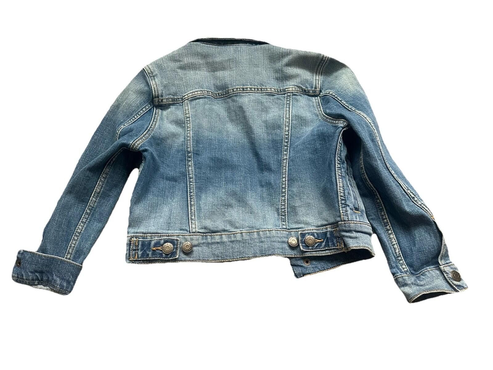 Other girls Cat & Jack denim jean jacket short cropped size S 6/7 Size ONE SIZE - 3 Thumbnail