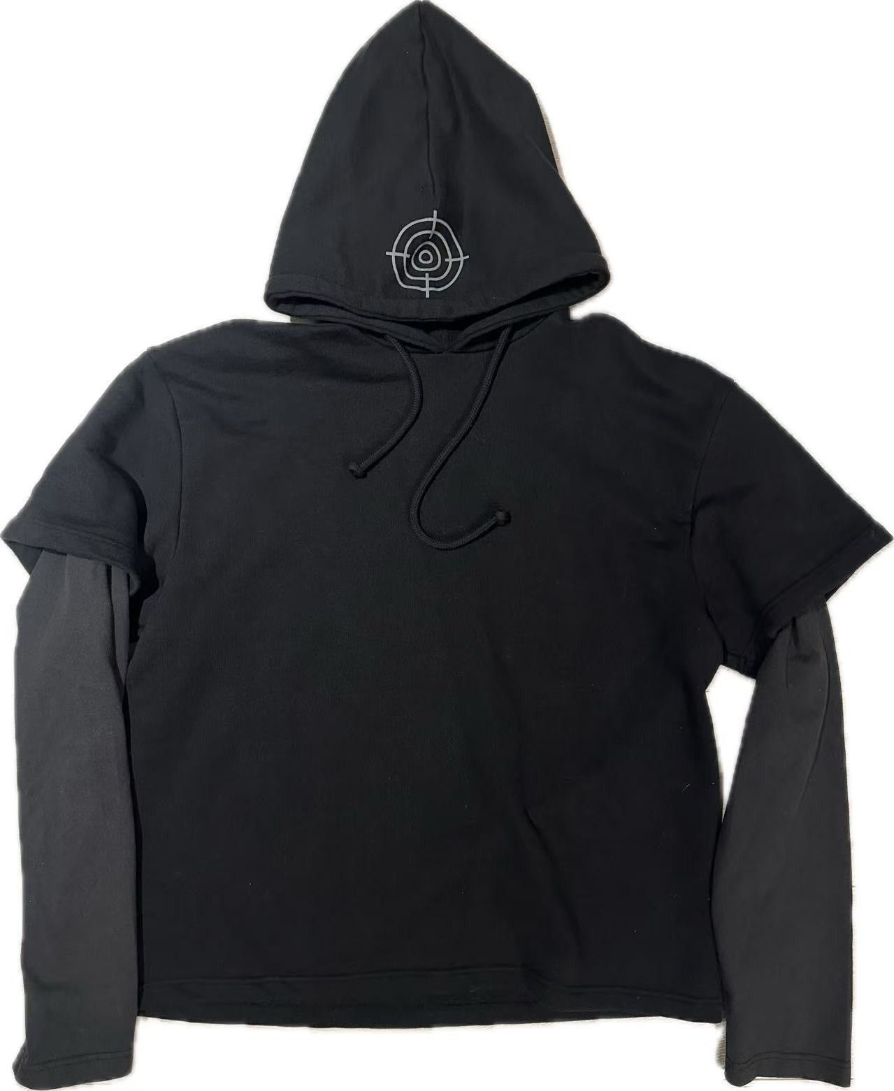 Vetements AW2017 Vetements Bullseye Double-Sleeved Black Hoodie Size US XS / EU 42 / 0 - 1 Thumbnail