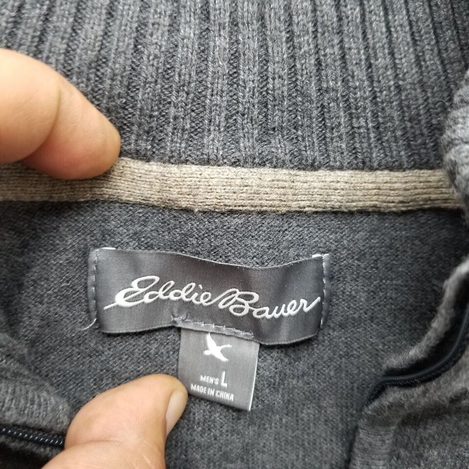 Eddie Bauer Eddie Bower Sweater Men Large Pullover Mock Neck Zip Size US L / EU 52-54 / 3 - 5 Thumbnail