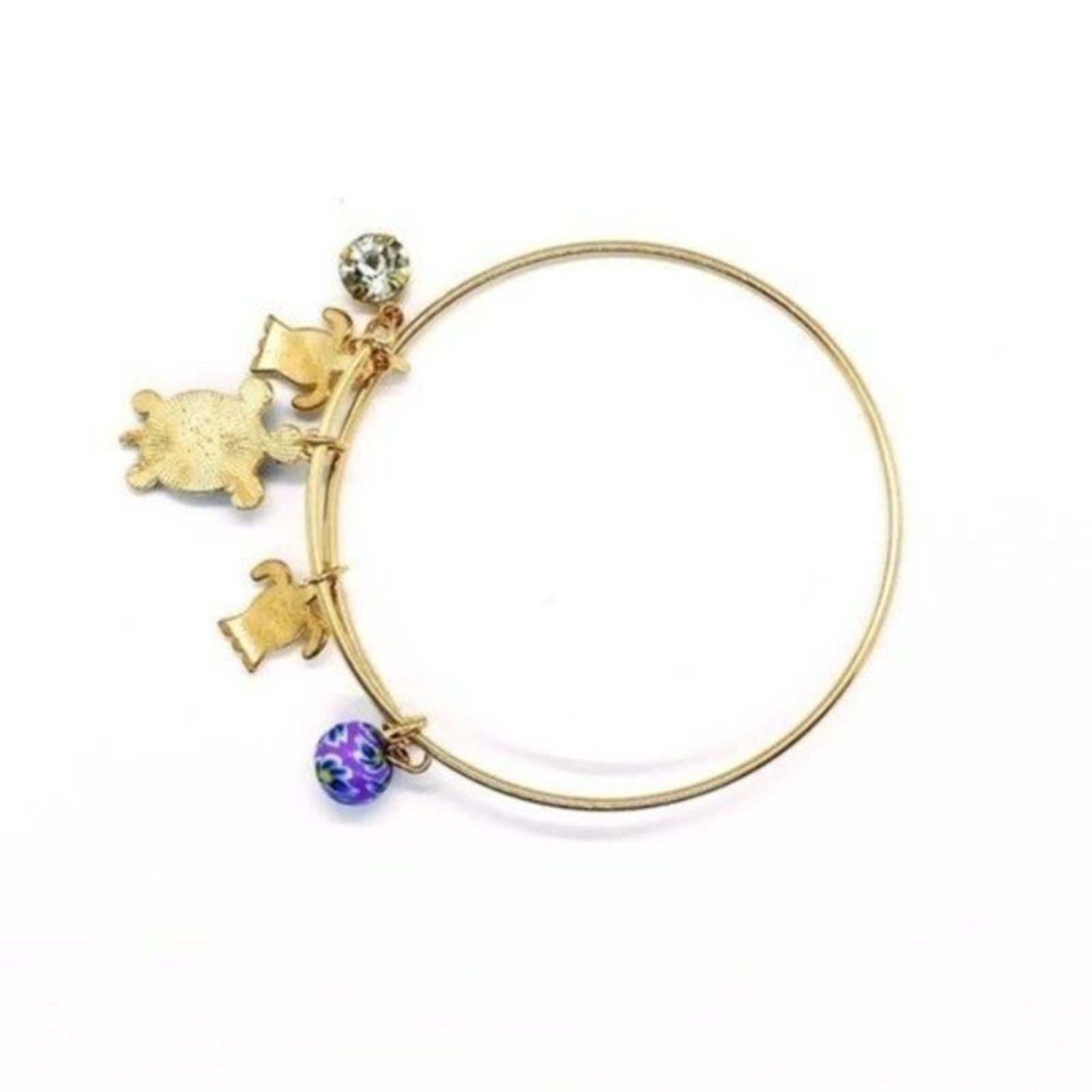 Other Beaded Sea Turtle Charm Colorful Bangle Bracelet Size ONE SIZE - 2 Thumbnail