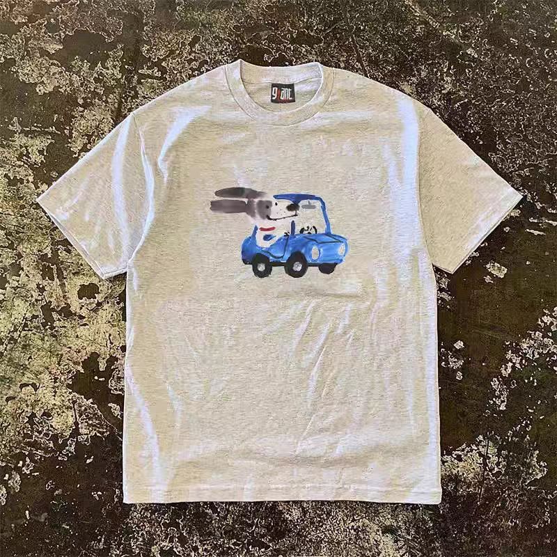 Japanese Brand × Vintage Loose Printed Street Short Sleeve T-Shirt Light Grey Size US M / EU 48-50 / 2 - 1 Thumbnail