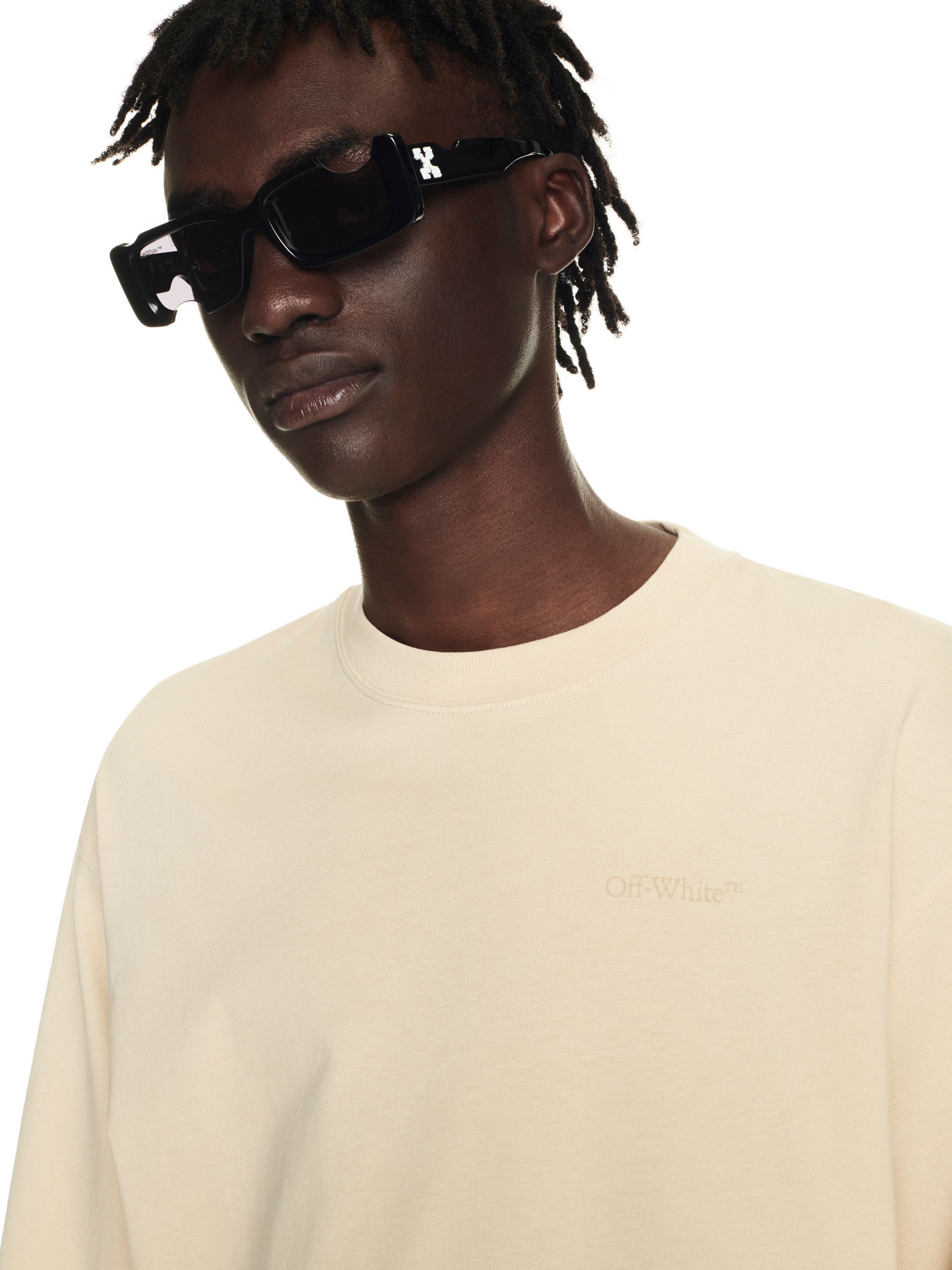 Off-White o1gr1nt1124 Scribble Carry Over Skate S/S T-Shirt in Ivory Size US XS / EU 42 / 0 - 3 Thumbnail