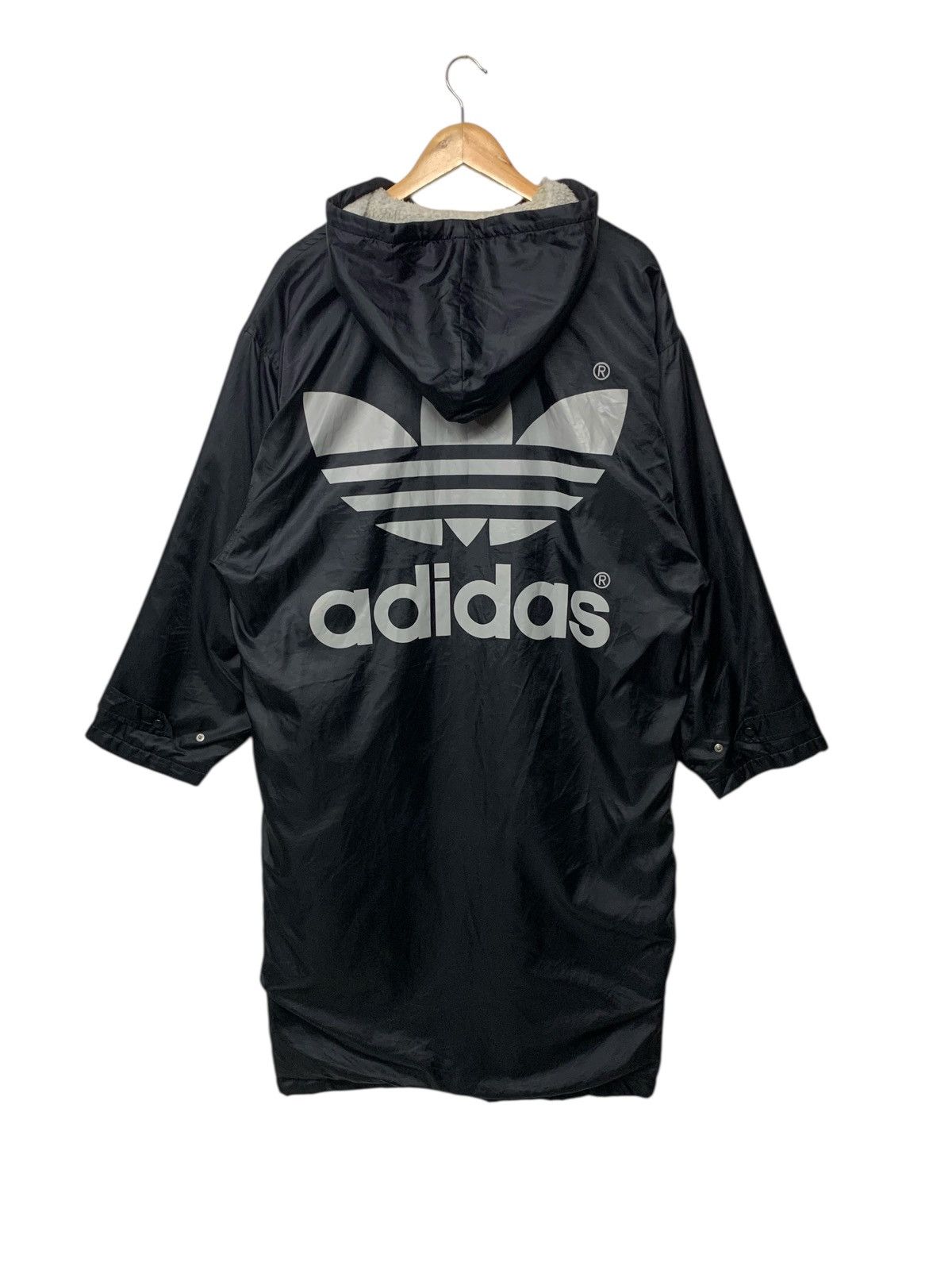 Adidas Vintage 90's Adidas Big Logo Snap Button Coach Jacket Size US L / EU 52-54 / 3 - 1 Thumbnail