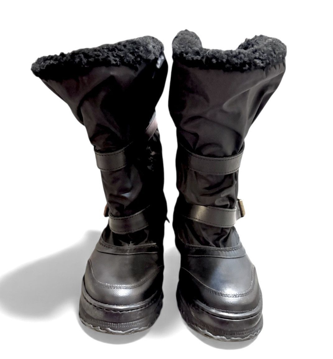 Burberry Burberry Sport Women’s Nylon Leather Mid Calf Weather Boots Size US 5 / IT 35 - 9 Thumbnail