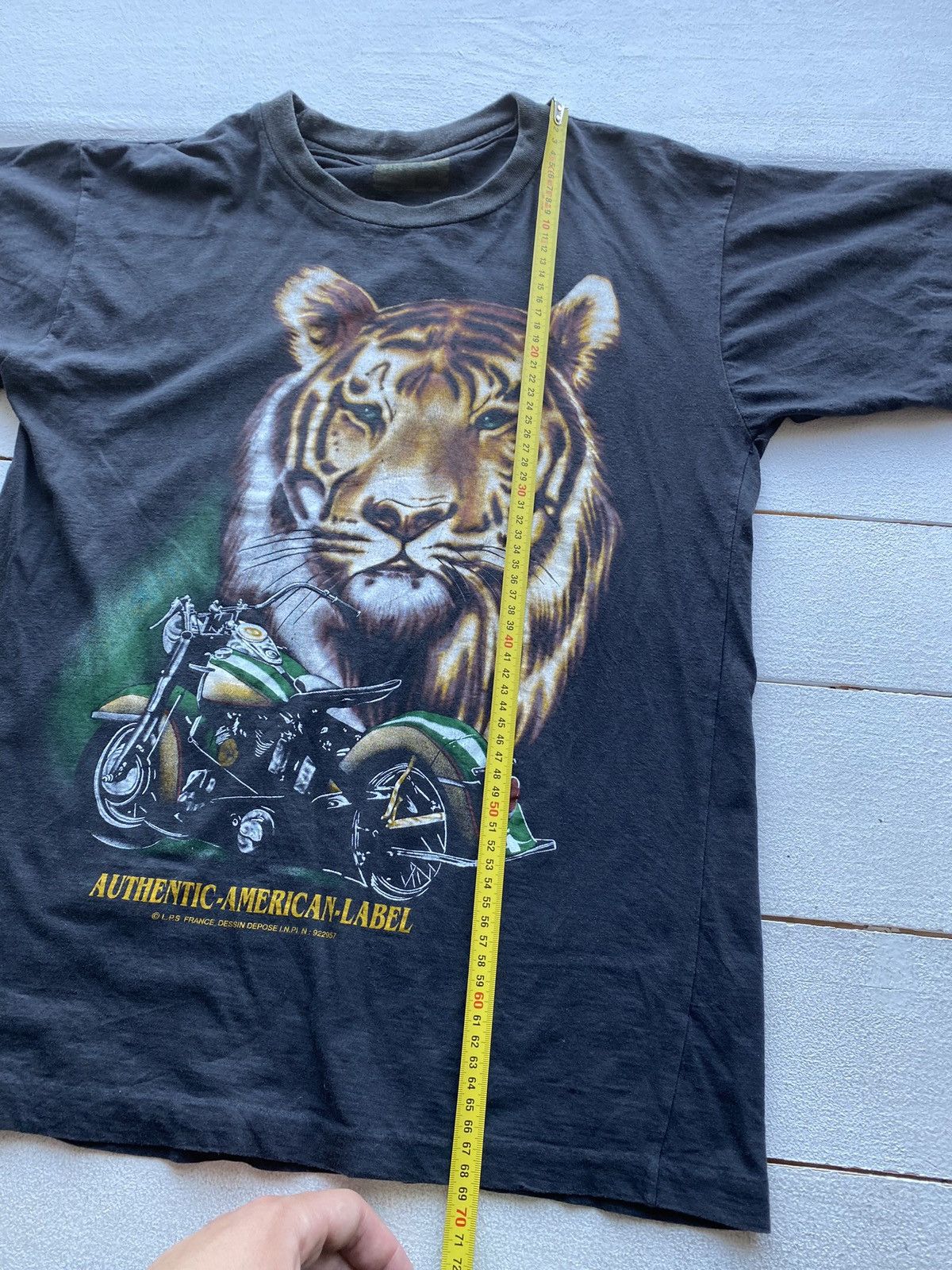 Vintage 90s VNTG American Moto Cycle Biker Tiger Bike Single Stitch Size US M / EU 48-50 / 2 - 9 Thumbnail