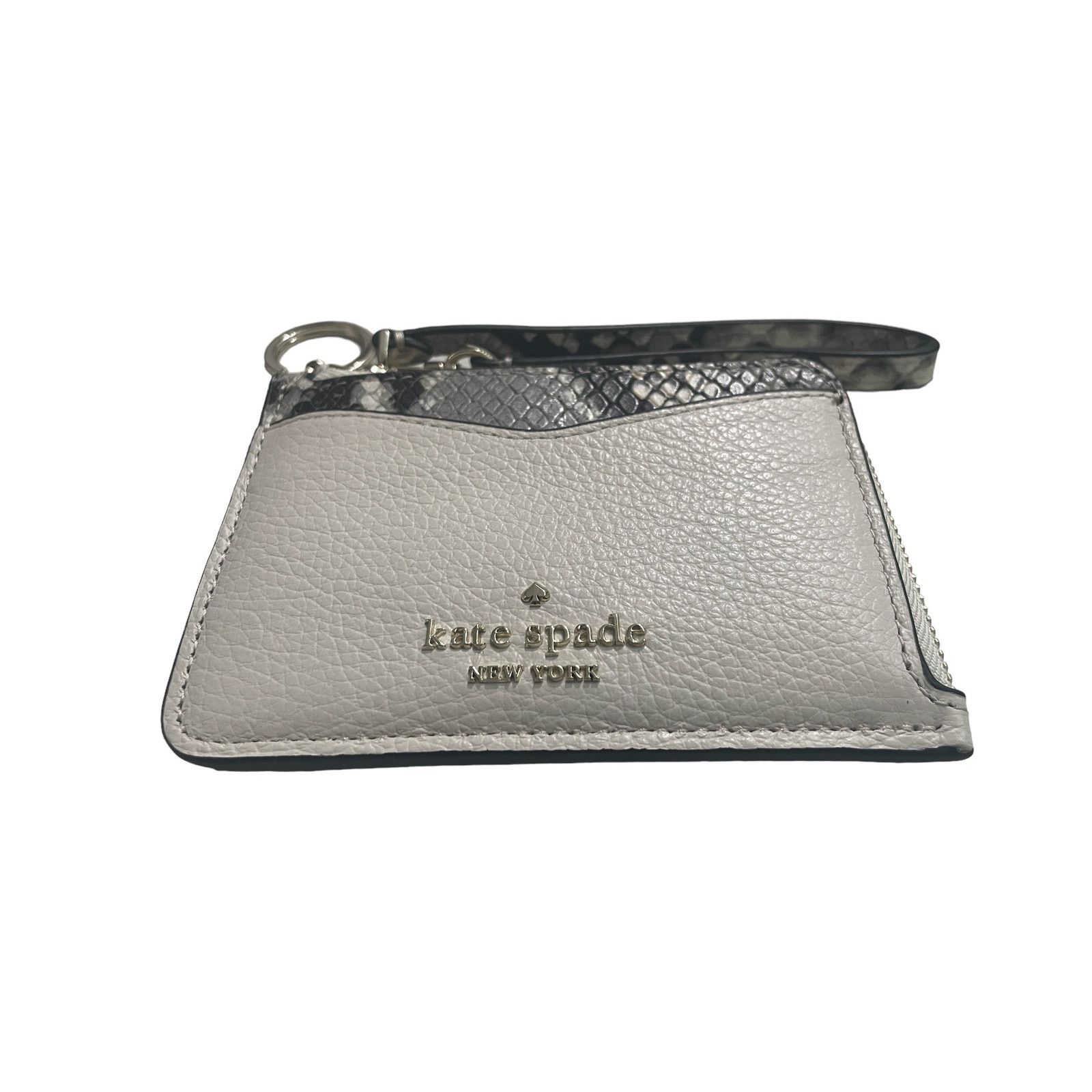 Kate Spade Kate Spade Leila Mixed Material L-Zip Card Holder Parchment Size ONE SIZE - 4 Thumbnail
