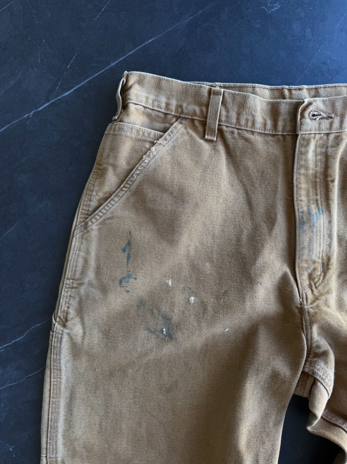 Carhartt Vintage Carhartt Work Pants Dark Khaki Size US 34 / EU 50 - 2 Thumbnail