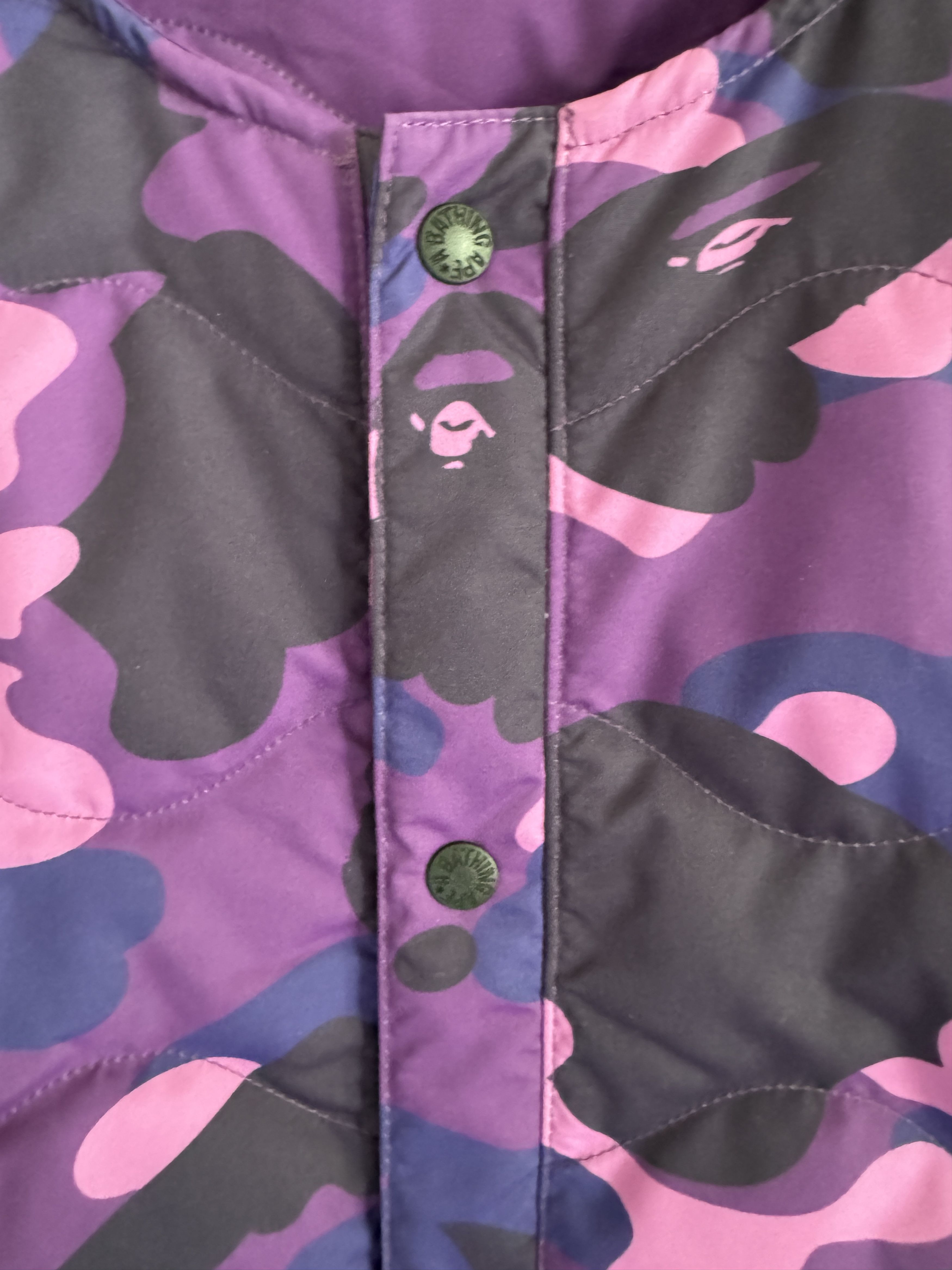 Bape Purple Color Camo Lightweight Down Jacket Size US XXL / EU 58 / 5 - 11 Thumbnail
