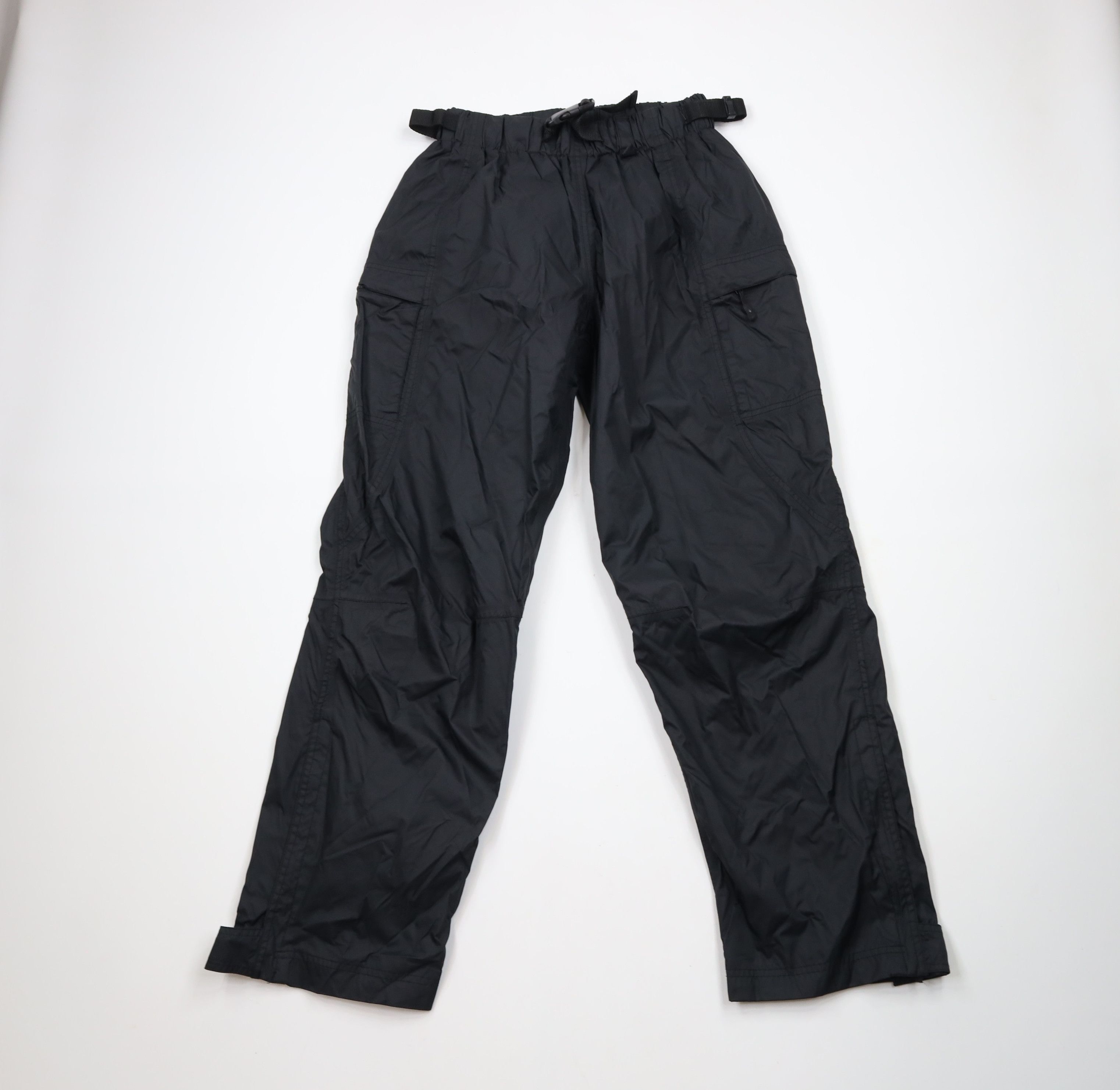 Vintage Vintage 90s Streetwear Wide Leg Cargo Rain Pants Black Size US 36 / EU 52 - 1 Thumbnail