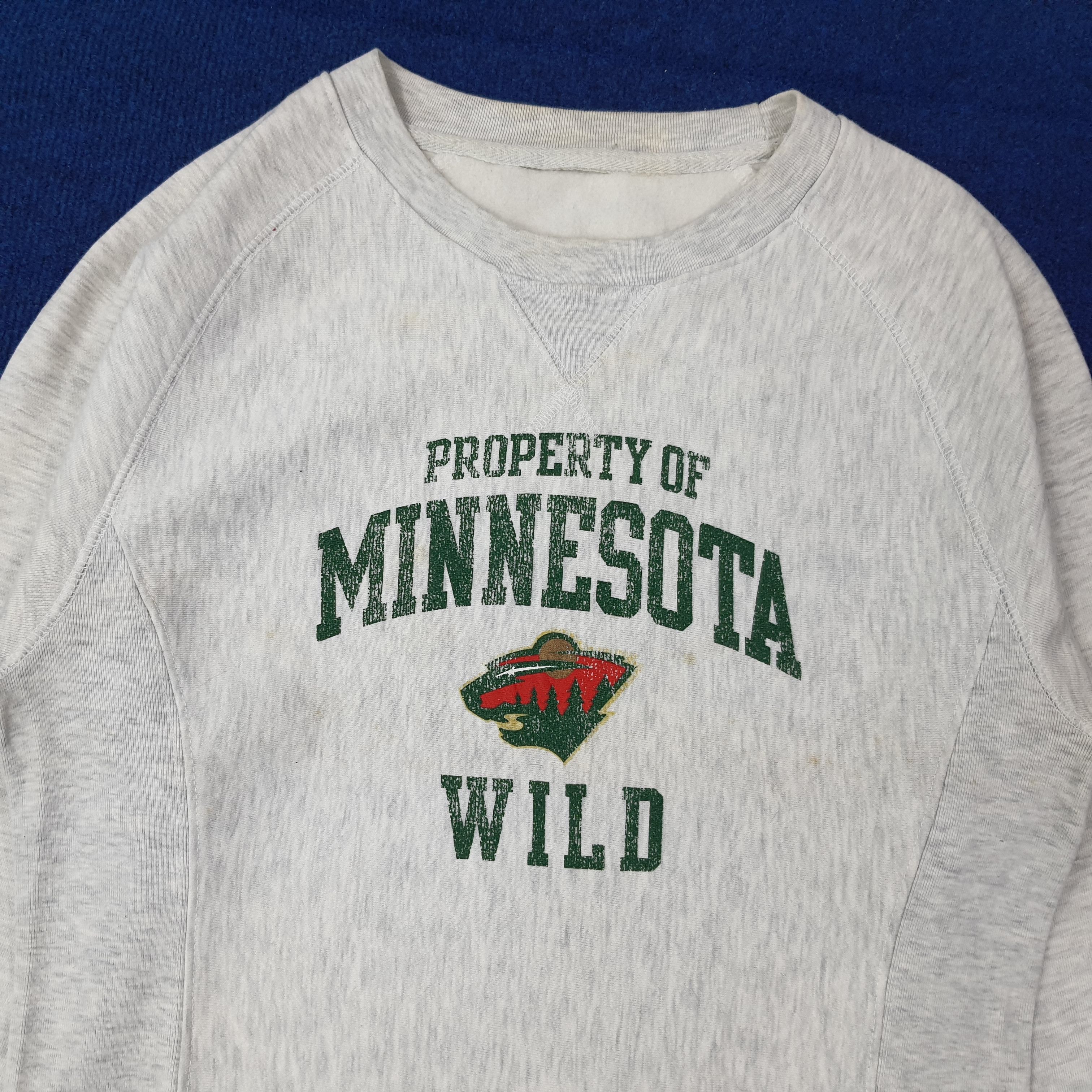 NHL Vintage Style Minnesota Wild Crewneck Sweatshirt C268N23 Size US S / EU 44-46 / 1 - 2 Thumbnail