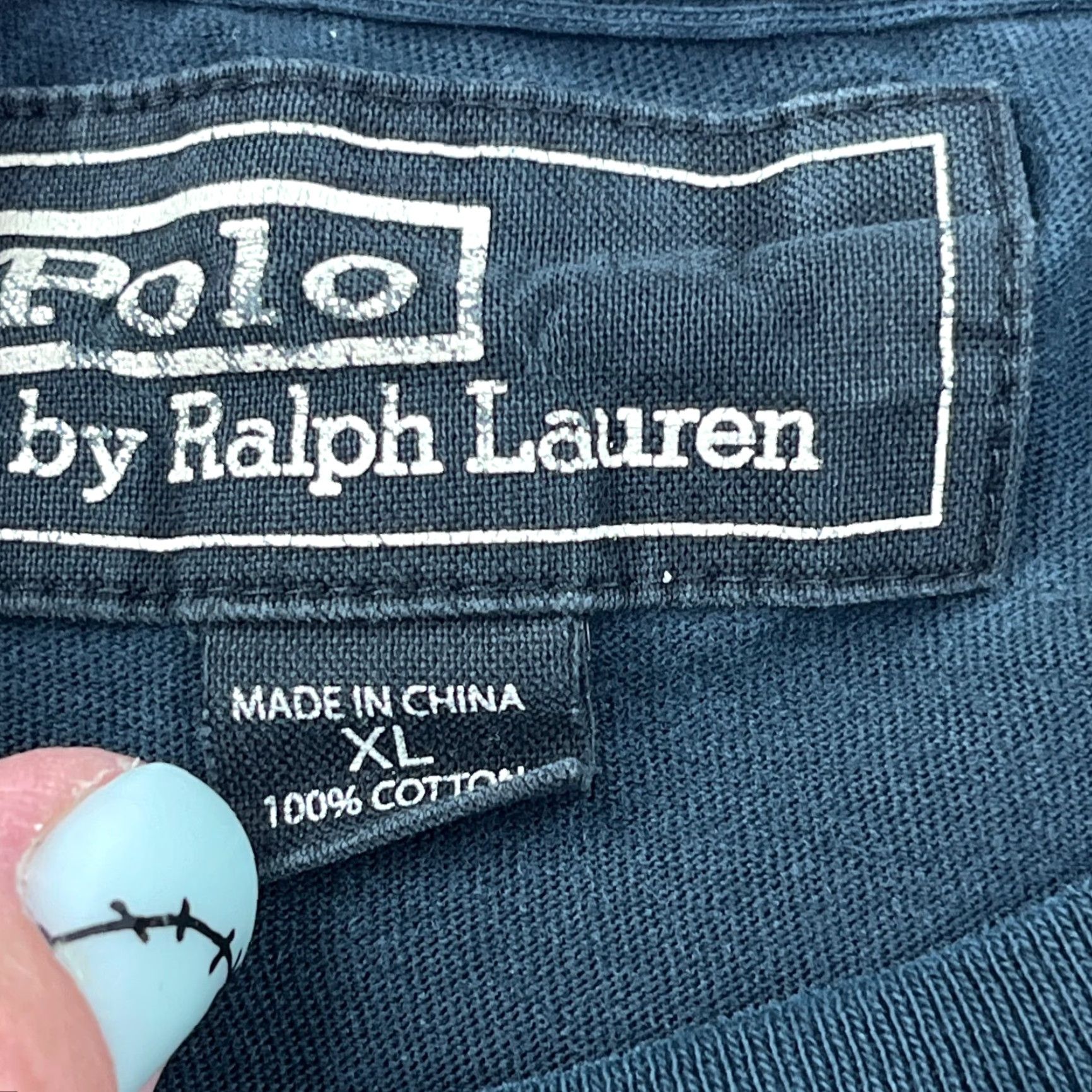 Polo Ralph Lauren VINTAGE Polo Ralph Lauren Shirt Men XL Black Jersey Crew Neck Short Sleeve Logo Accents Modern, Preppy, Classic, Outdoor, Sports Mens Size US XL / EU 56 / 4 - 6 Thumbnail