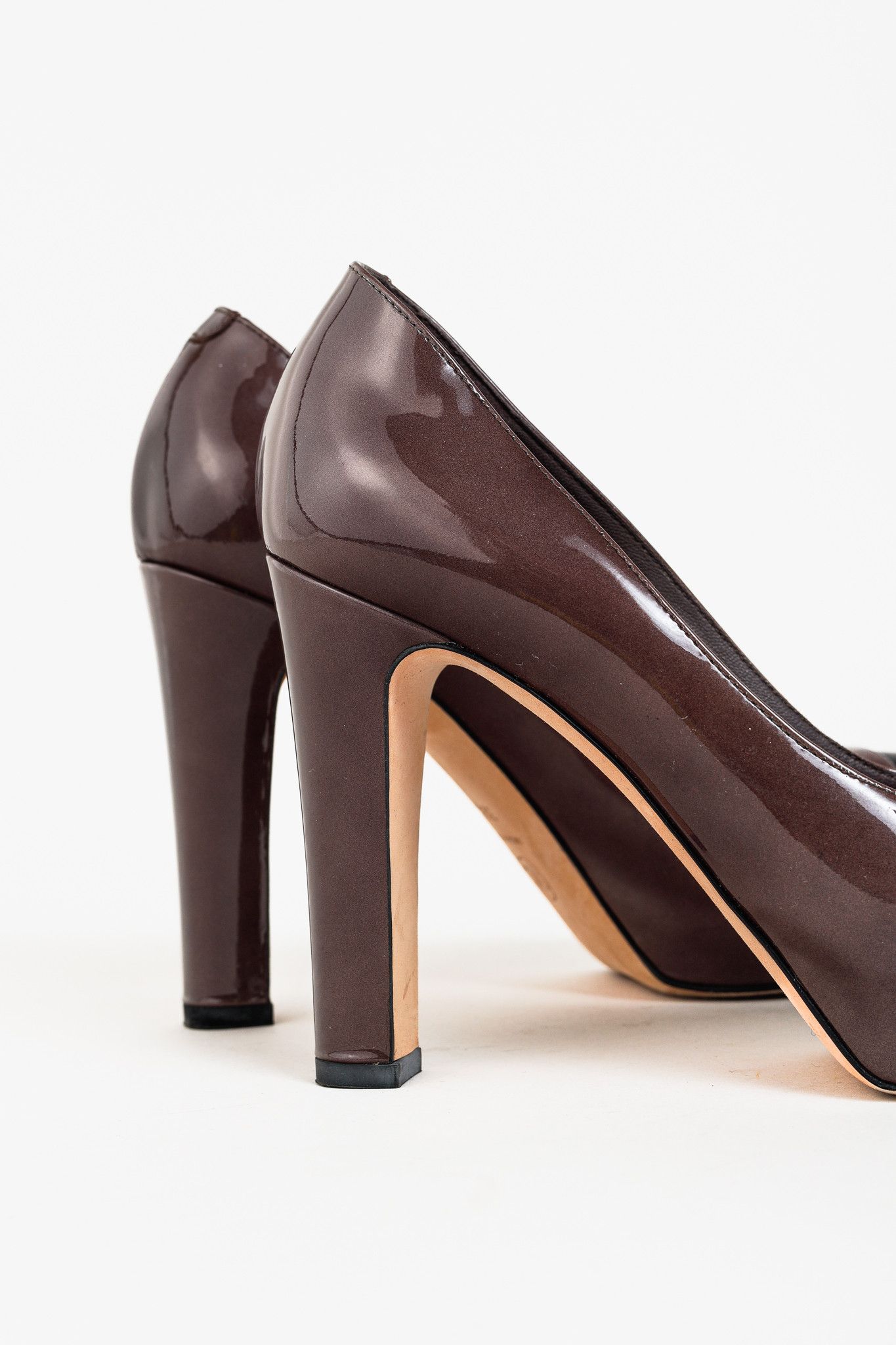 Chanel Chanel Brown Patent Leather Mirror Platform Pumps Size US 9 / IT 39 - 8 Thumbnail