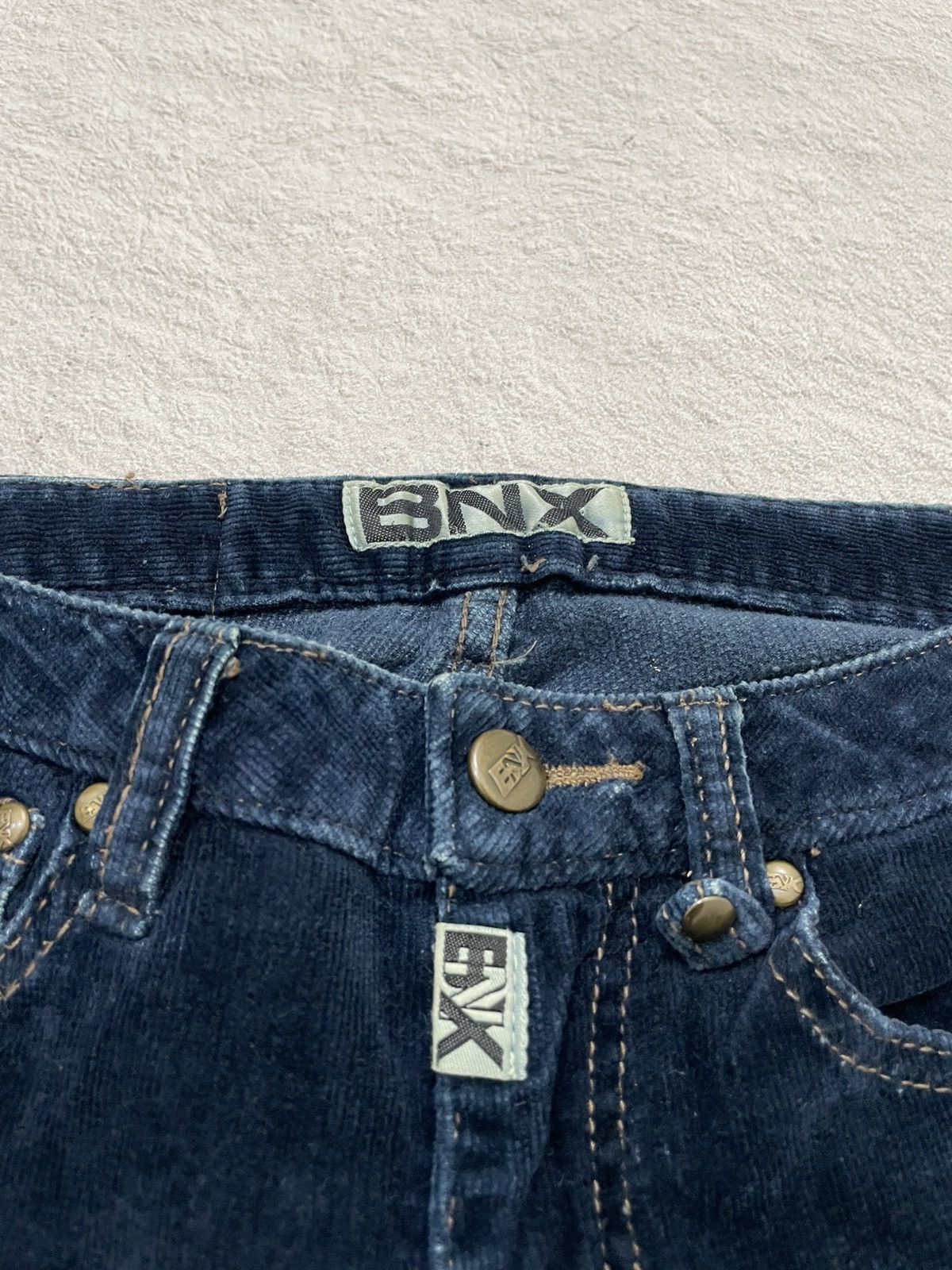 Japanese Brand 2000s BNX Corduroy Pants Crazy Flare Y2K Size 25" / US 0 / IT 36 - 4 Thumbnail