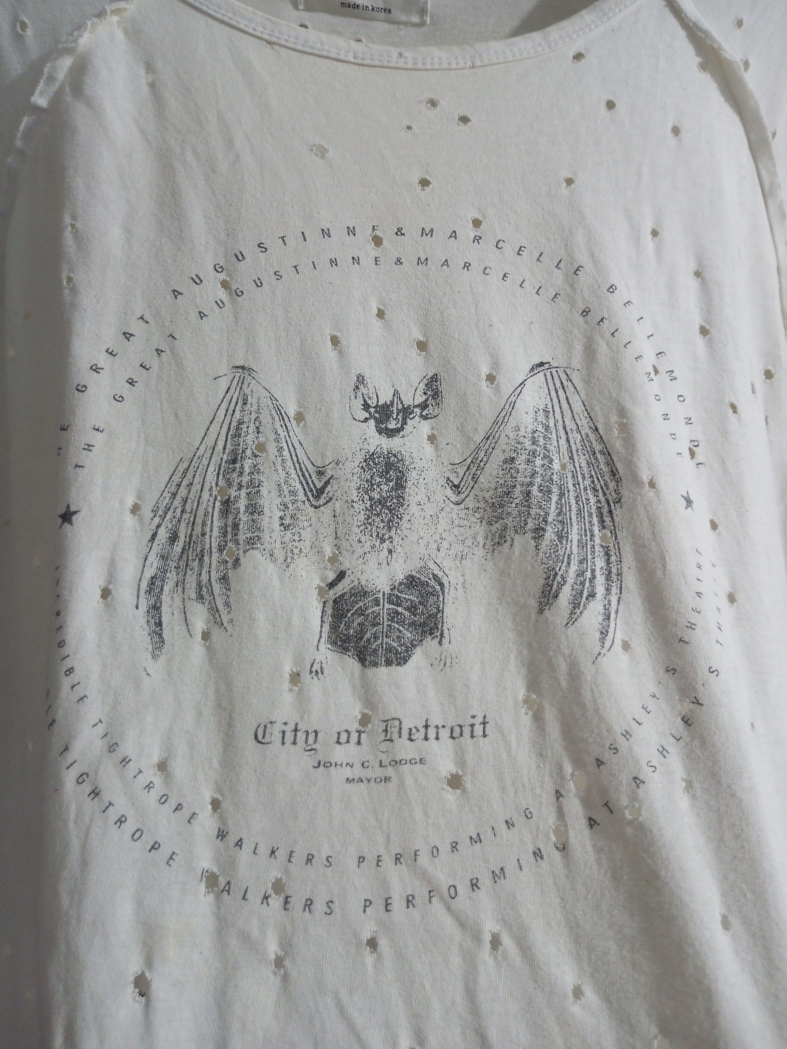 20471120 Vintage city or Detroit jhon c lodge mayor distressed tee Size US M / EU 48-50 / 2 - 6 Thumbnail