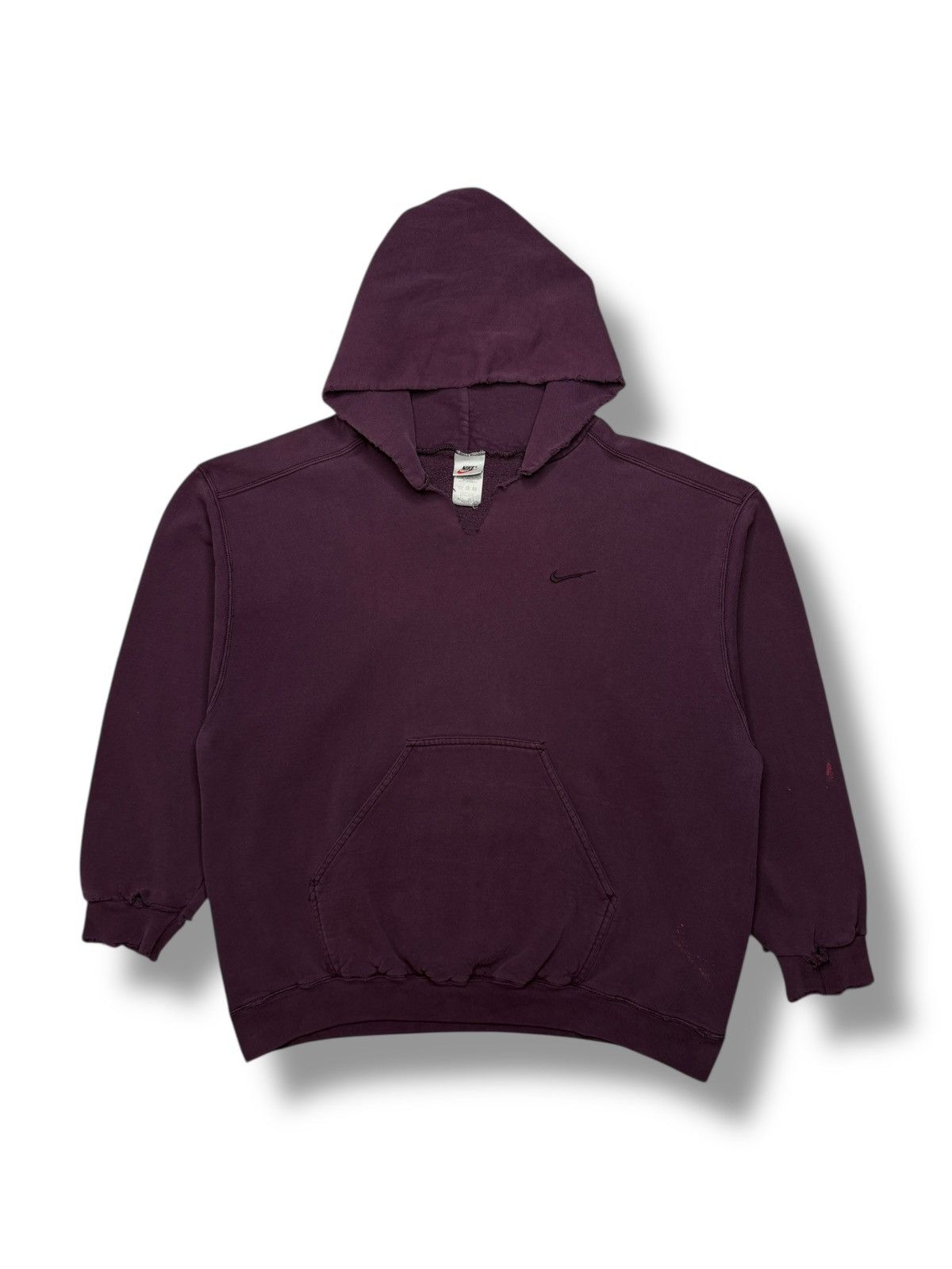 Nike Vintage 90’s Faded Plum Nike Hoodie Size US L / EU 52-54 / 3 - 1 Thumbnail