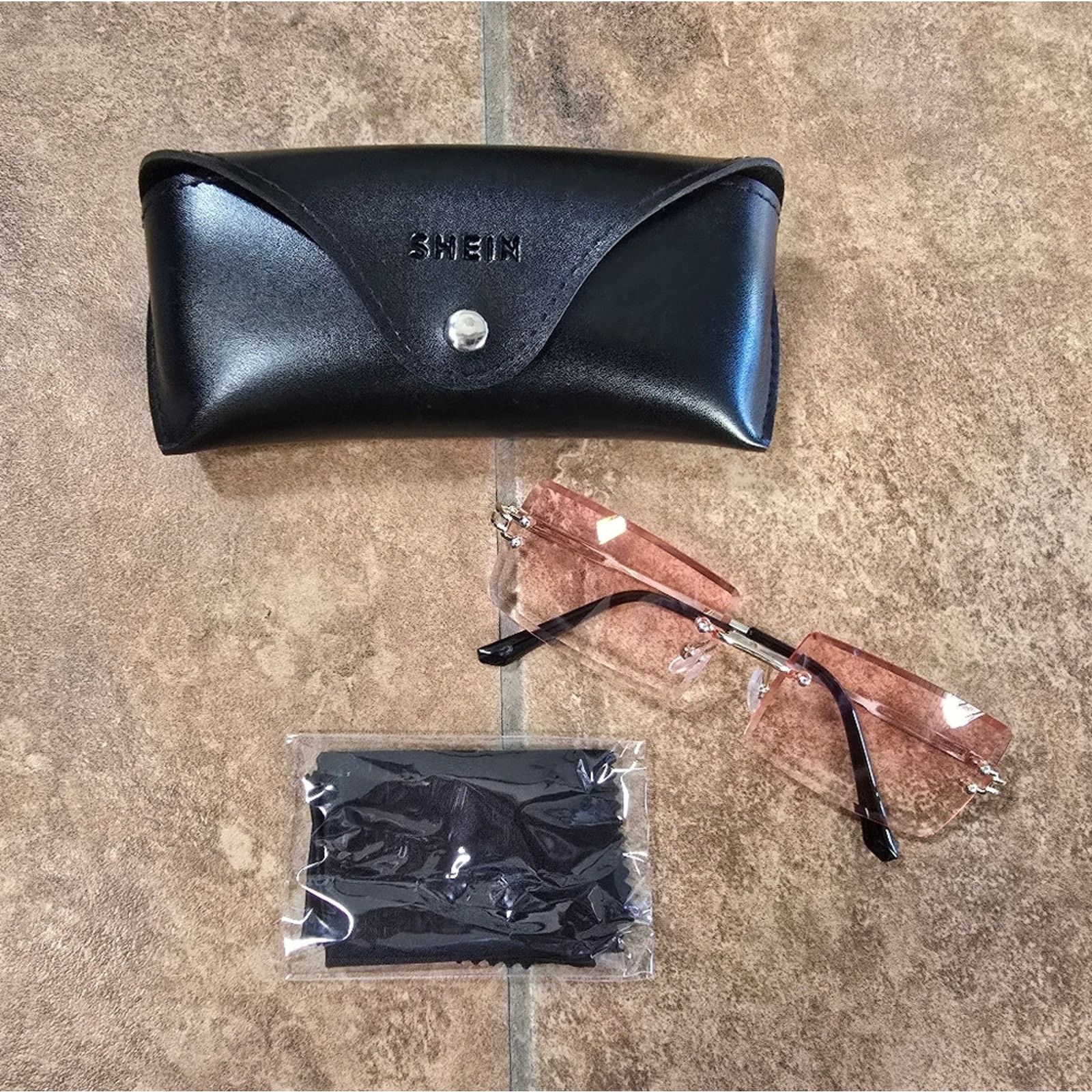 Shein Pink | SHEIN | Elegant Sunglasses w/Case Size ONE SIZE - 1 Thumbnail