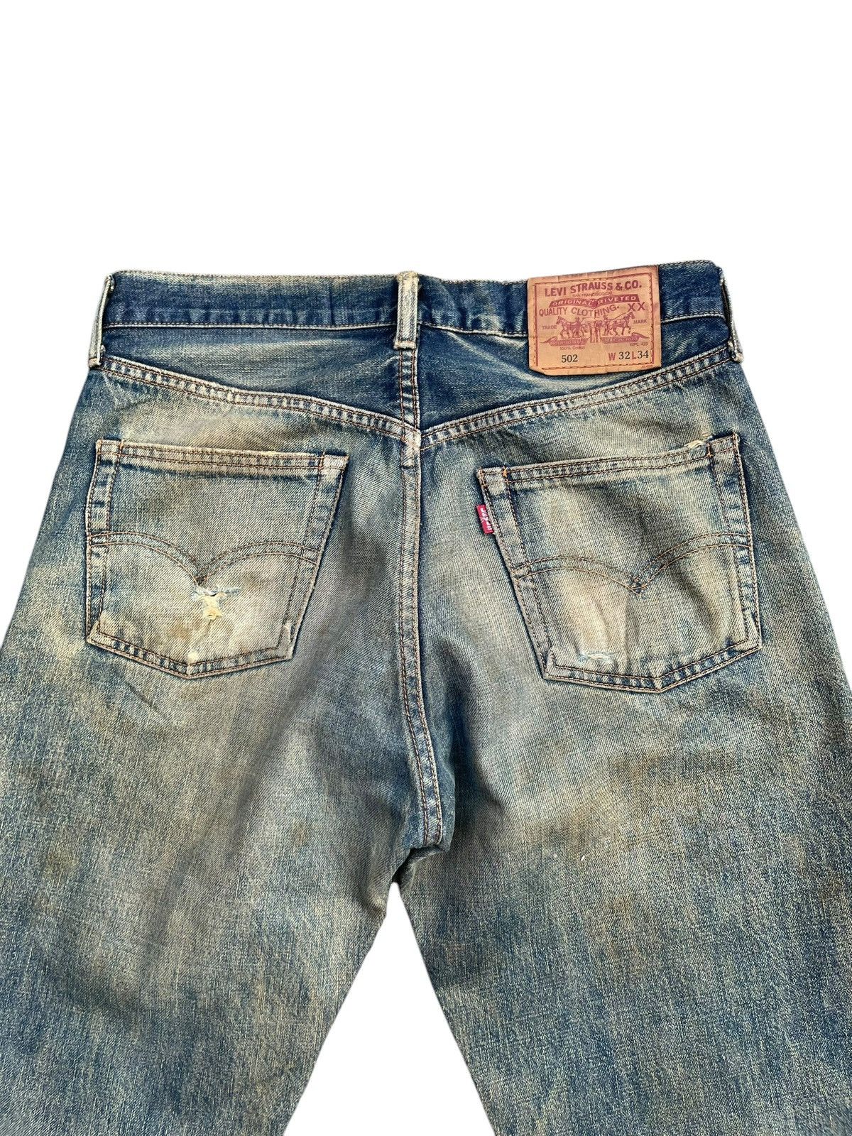 Levi's Vintage 1994 Levi’s 502XX E Selvedge Distressed Size US 31 - 10 Thumbnail