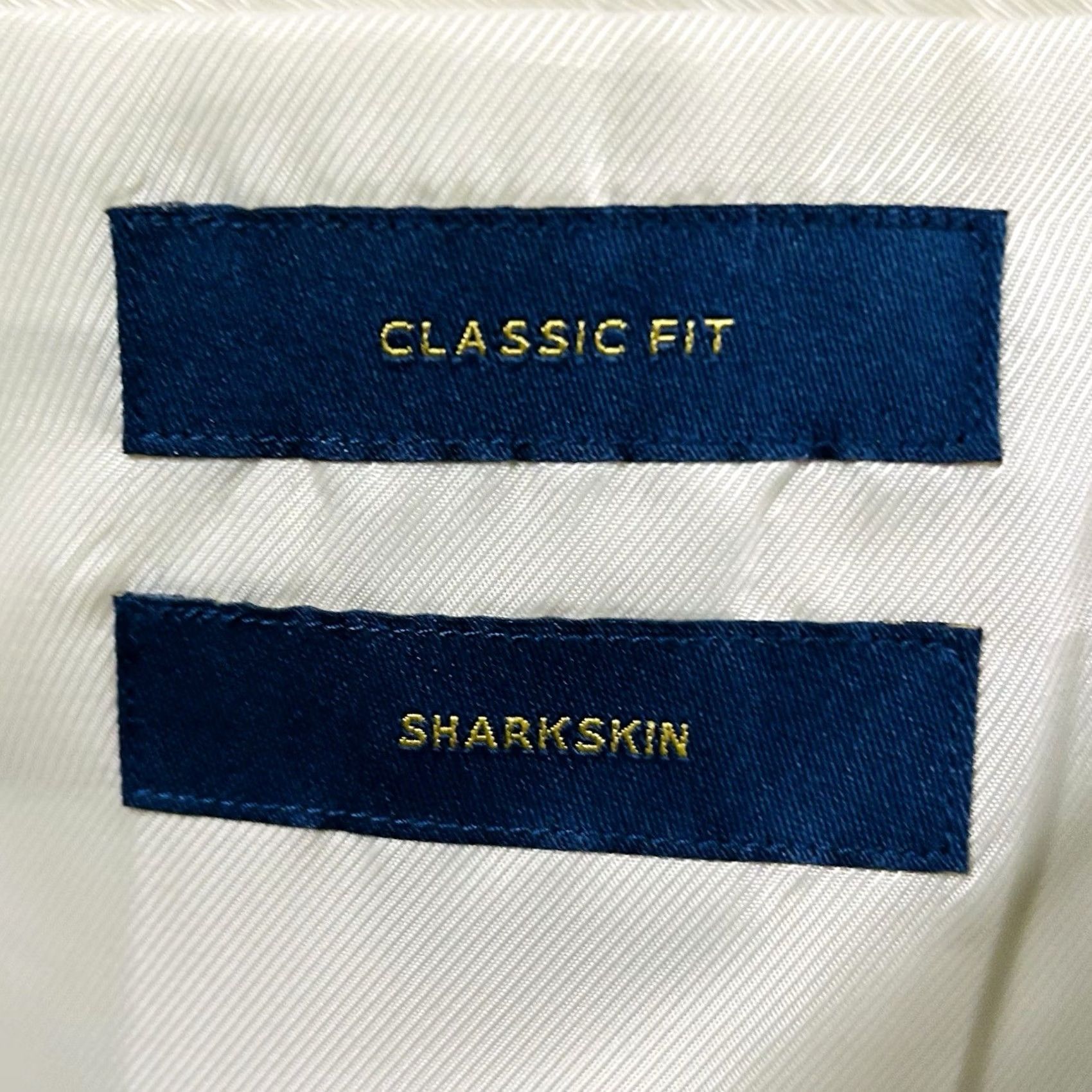 Stafford Stafford 40S Classic Fit Sharkskin Sport Coat Beige Wool Blend Two Button Vented Men's Jacket Size US XS / EU 42 / 0 - 5 Thumbnail