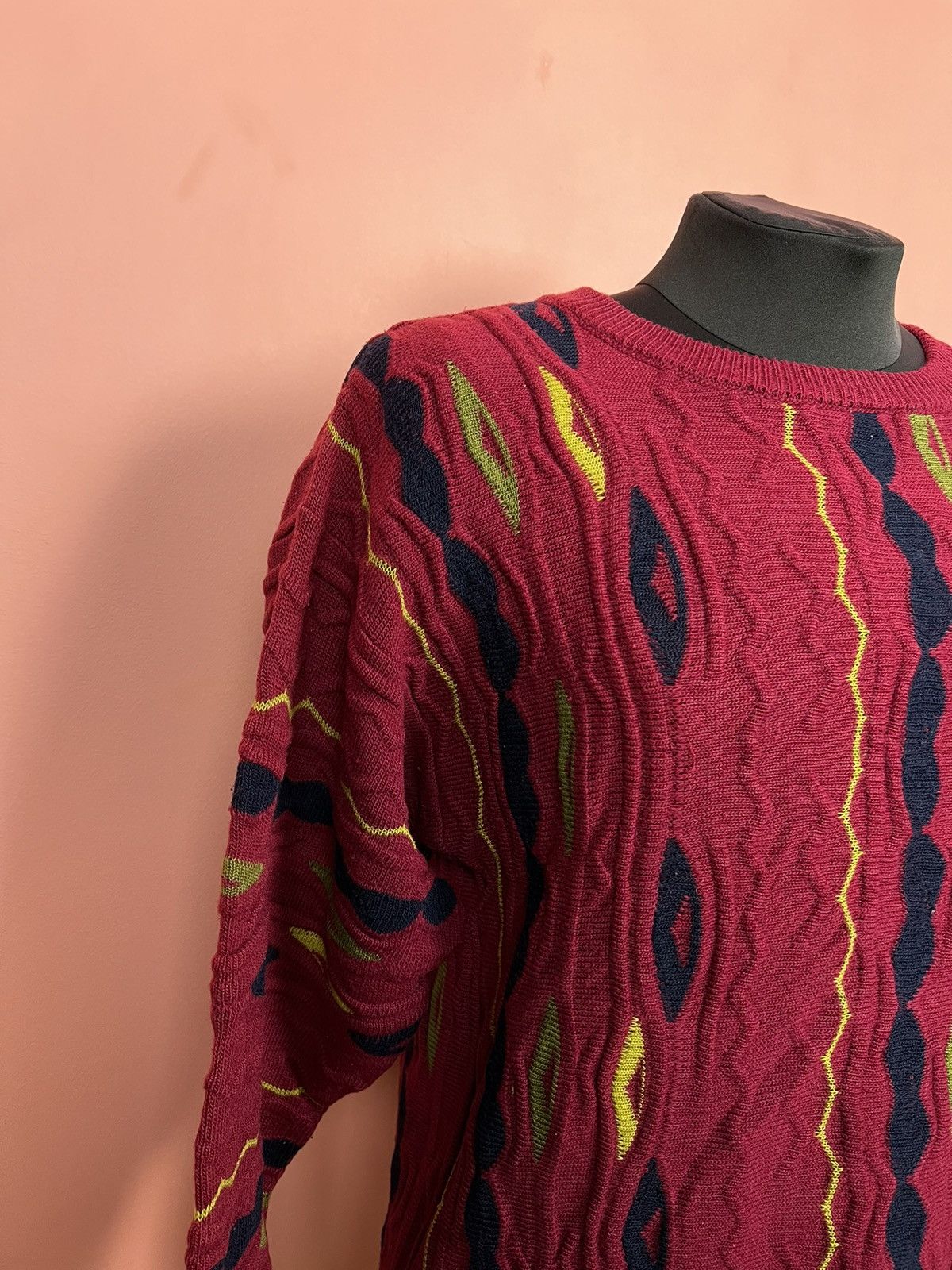 Vintage Tom Weiss avant garde coogi stile knit sweater hype Size US M / EU 48-50 / 2 - 5 Thumbnail