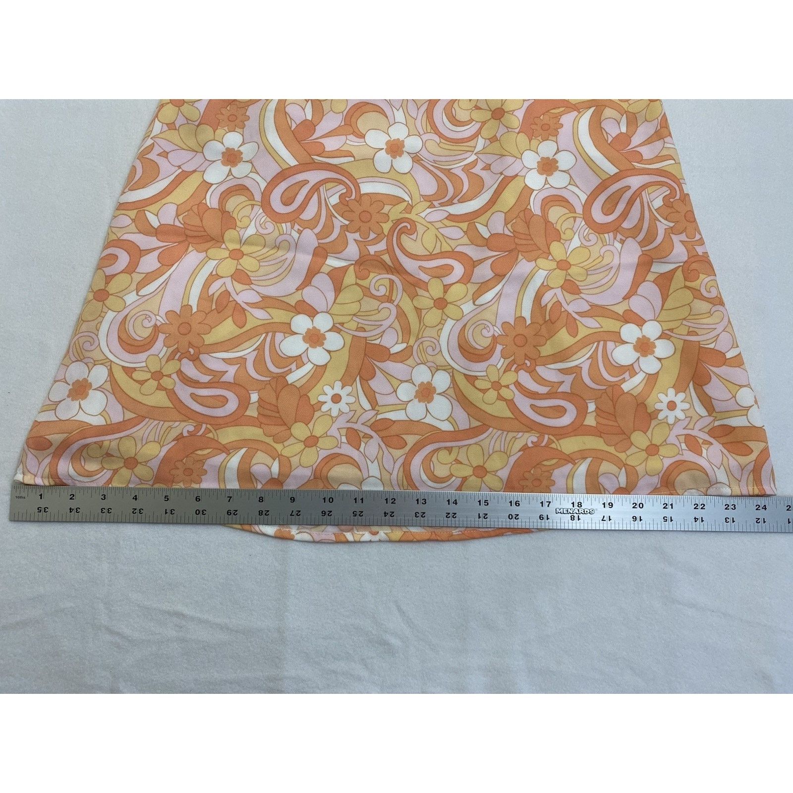 Hollister Hollister Women's Large Orange Floral High-rise Mini Skirt Size 32" / US 10 / IT 46 - 5 Thumbnail