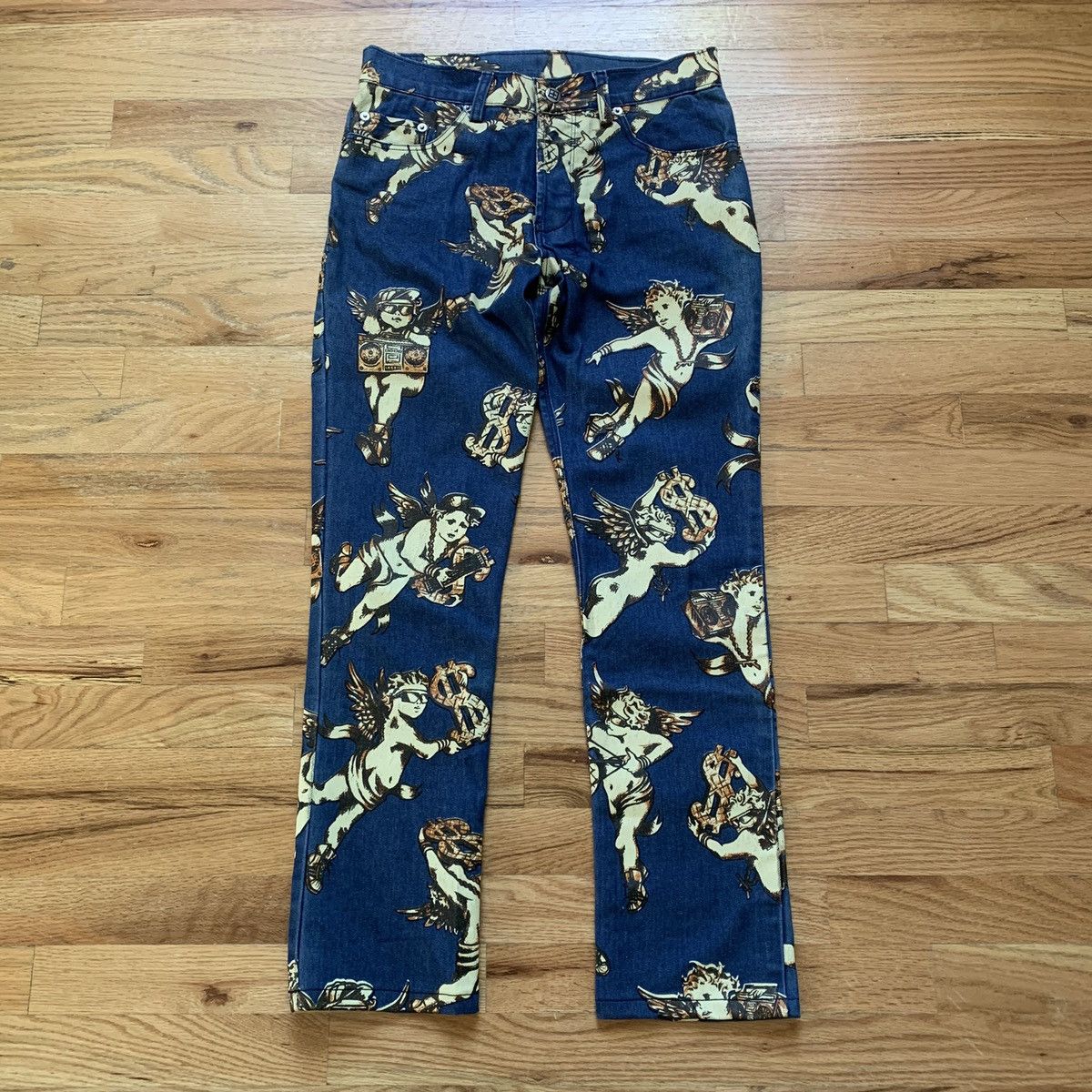Jeremy Scott × Ksubi FW2008 Cherub Print Jeans Size US 32 / EU 48 - 1 Thumbnail
