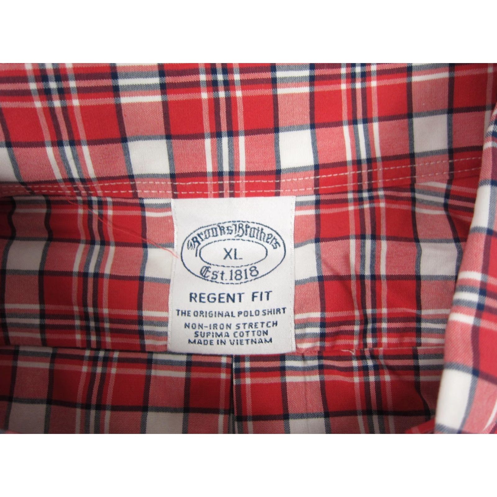 Brooks Brothers Brooks Brothers Shirt XL Red Plaid Regent Supima Cotton Button-Up Long Sleeve Mens Regular Fit Vintage: No Size US XL / EU 56 / 4 - 4 Thumbnail