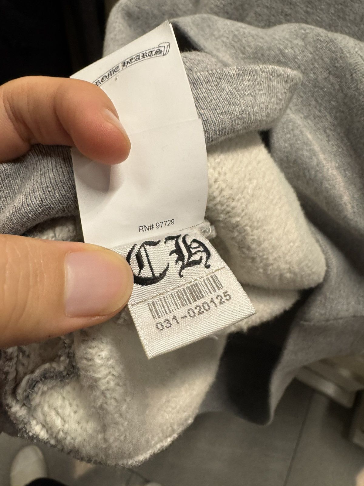 Chrome Hearts Chrome Hearts Grey Cross patch Hoodie with silver studs Size L / US 10 / IT 46 - 10 Thumbnail