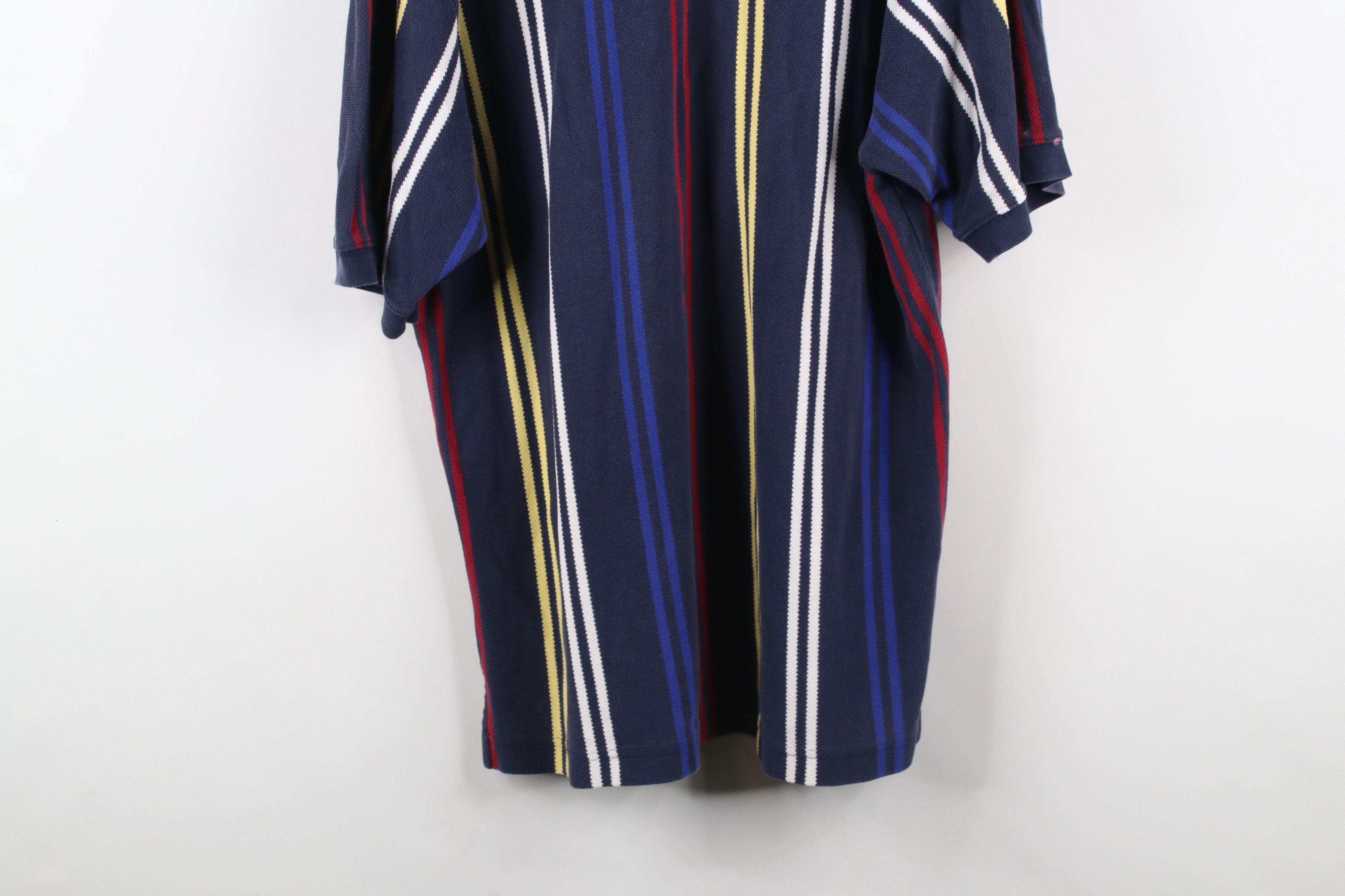 Vintage Vintage 90s Streetwear Striped Thermal Knit Golf Polo Size US L / EU 52-54 / 3 - 10 Thumbnail