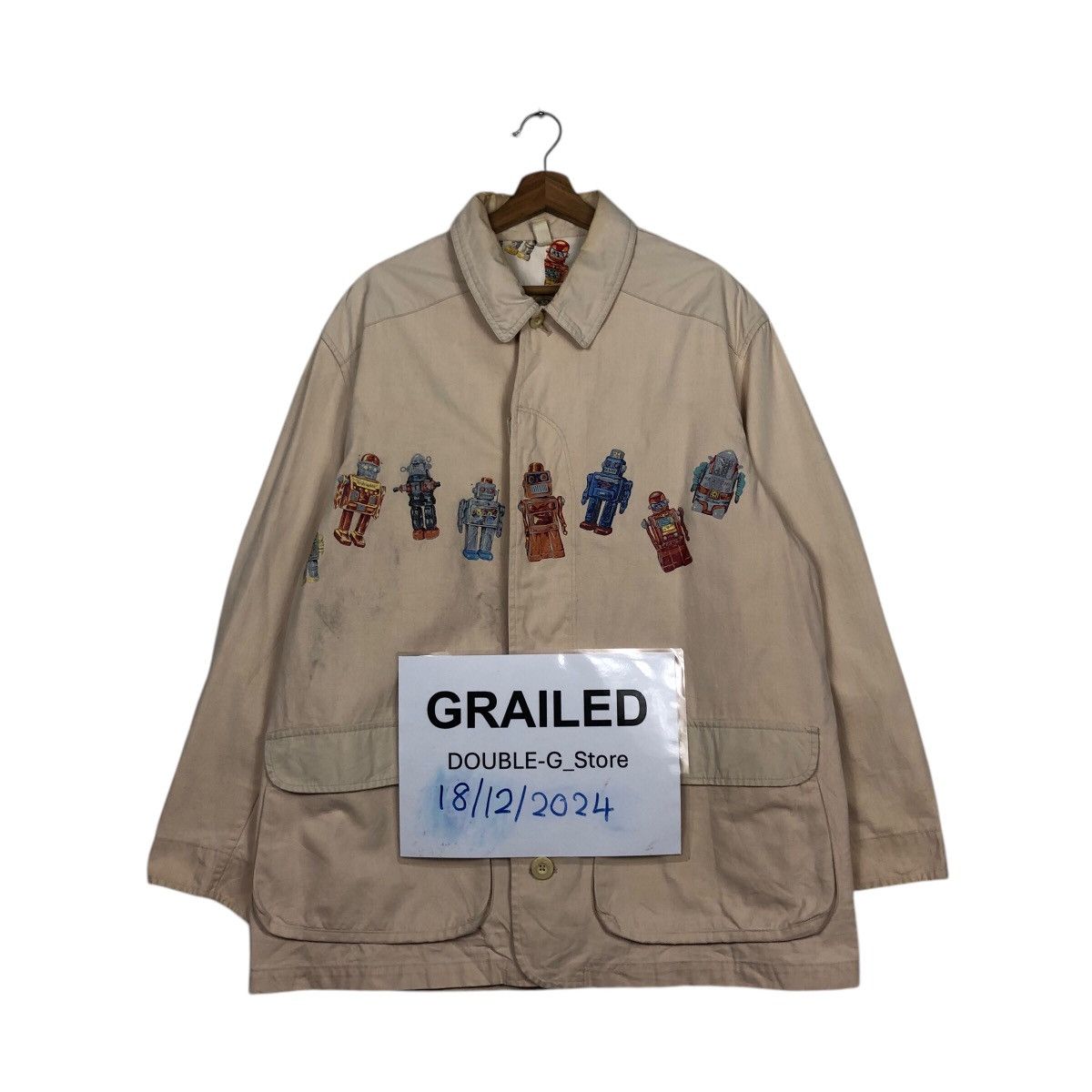 Japanese Brand × Karl Helmut 📌Vintage Chore Worker Jacket Karl Helmut Big Logo Lining Size US L / EU 52-54 / 3 - 1 Thumbnail