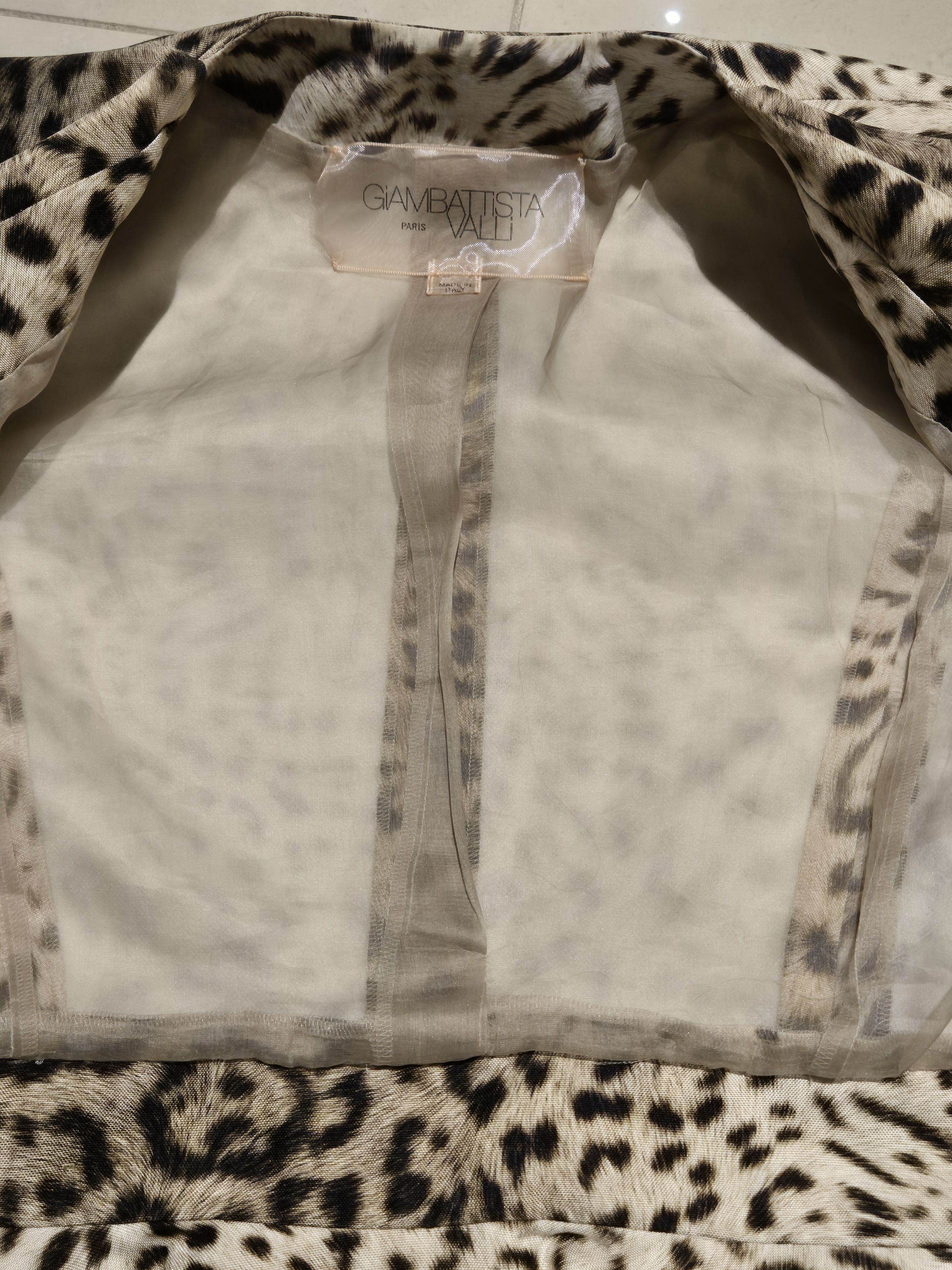Giambattista Valli Giambattista Valli ocelot printed silk peplum jacket Size XS / US 0-2 / IT 36-38 - 8 Thumbnail